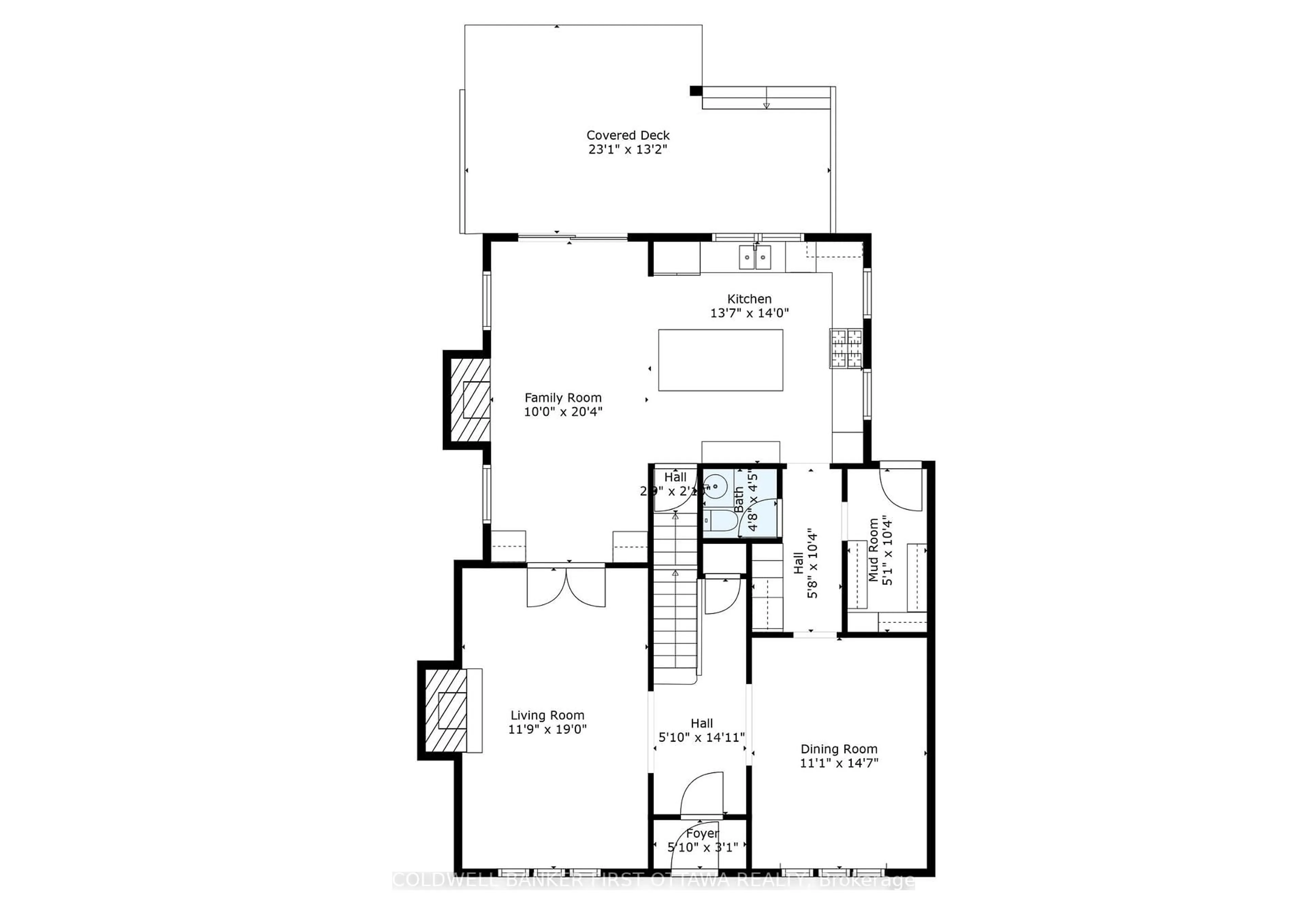 Floor plan for 381 Huron Ave, Ottawa Ontario K1Y 0W9