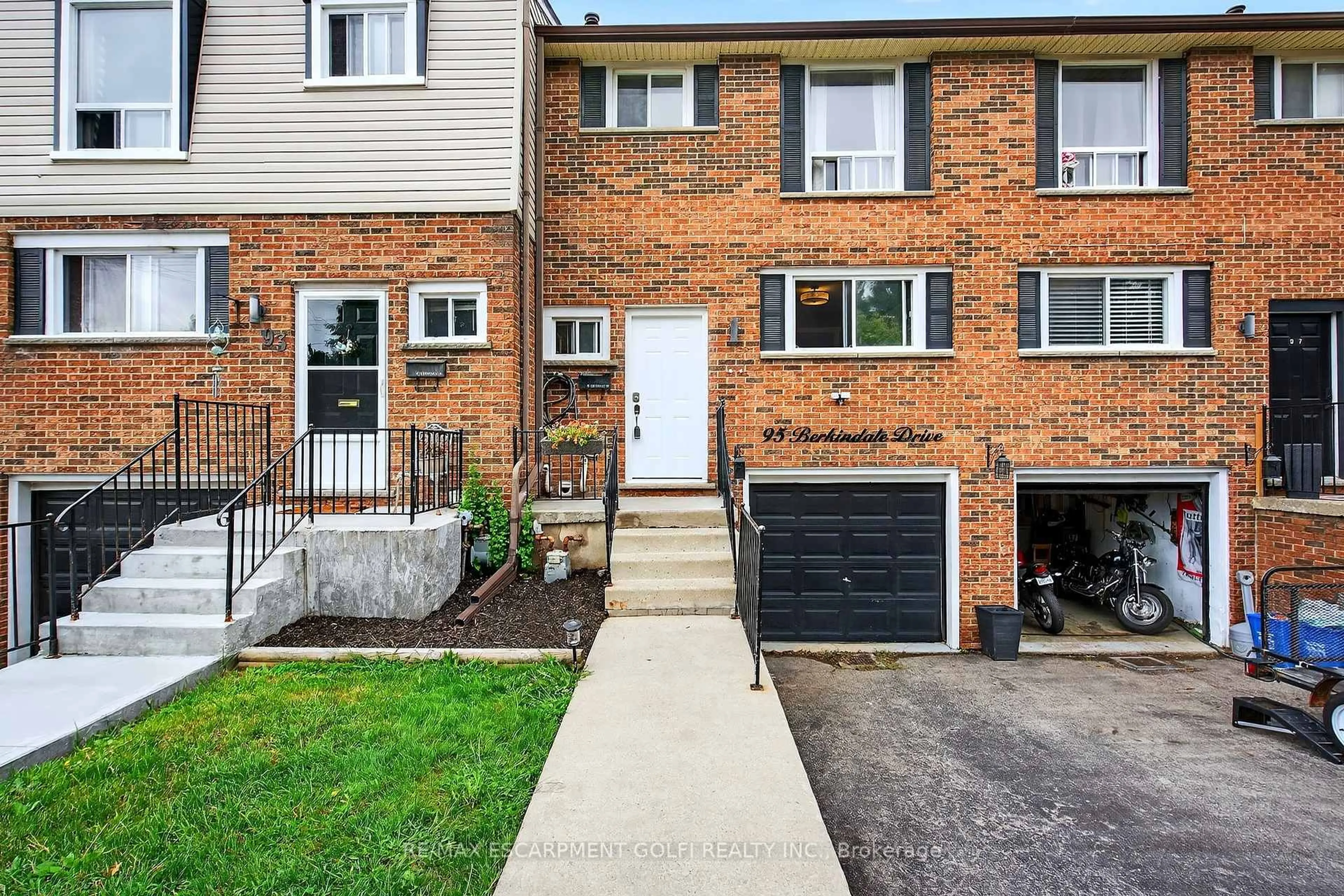 Home with brick exterior material, street for 75 Berkindale Dr #95, Hamilton Ontario L8E 3L3