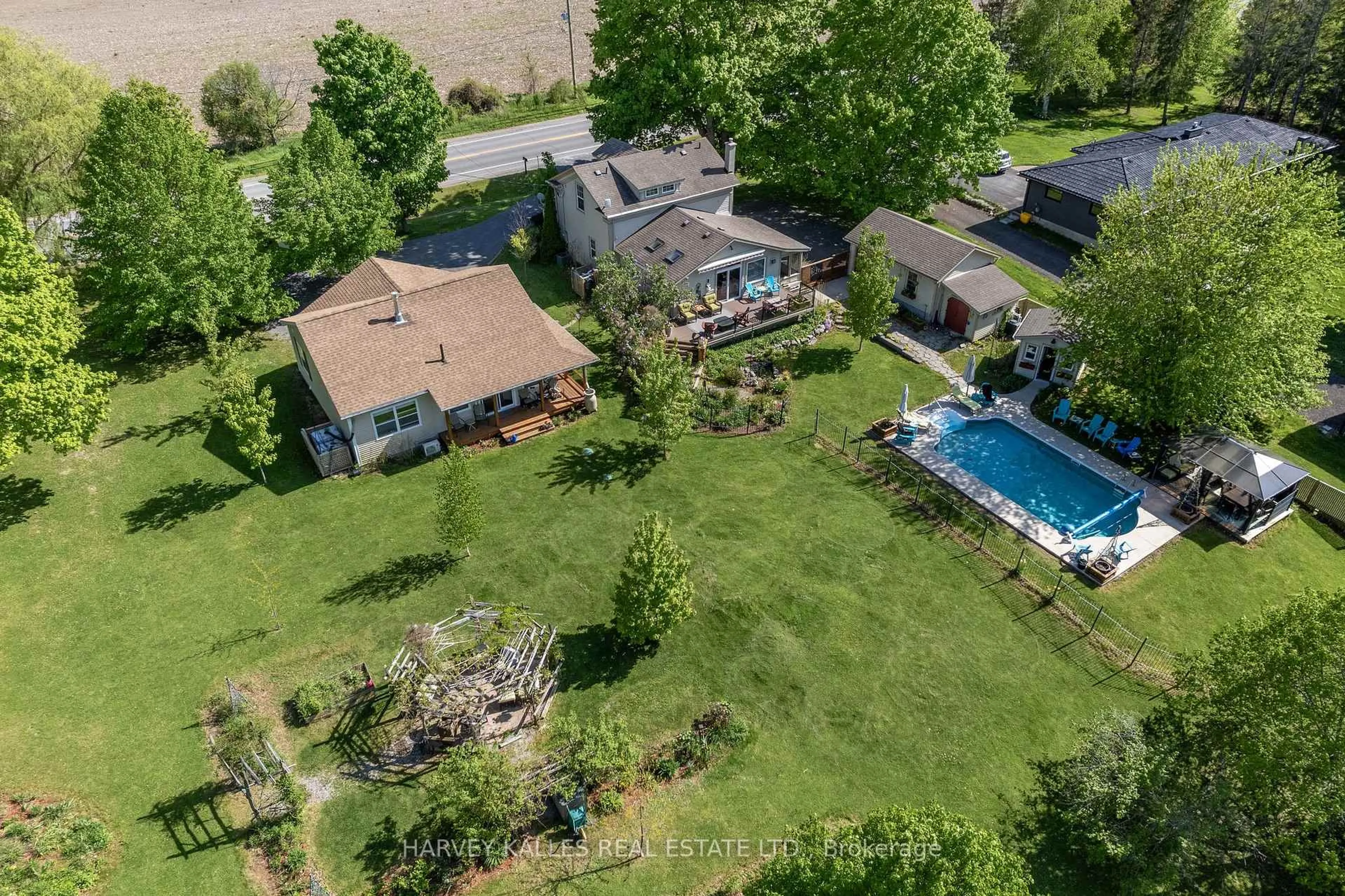 A pic from outside/outdoor area/front of a property/back of a property/a pic from drone, water/lake/river/ocean view for 14782 Loyalist Pkwy, Prince Edward County Ontario K0K 1G0