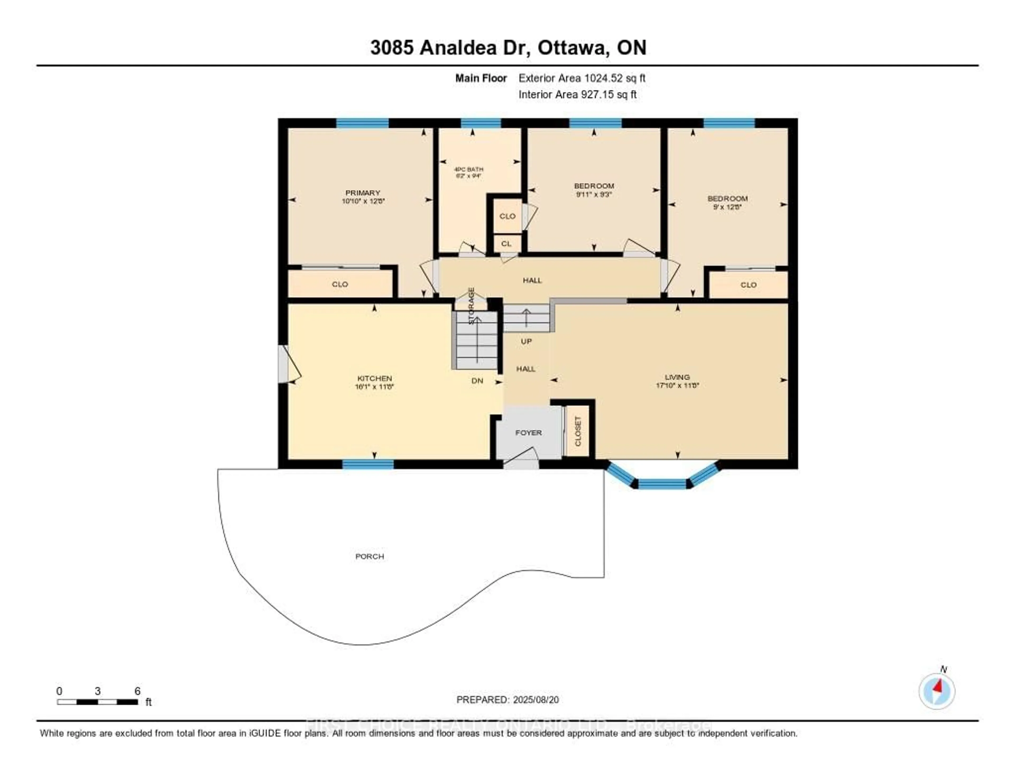 Floor plan for 3085 Analdea Dr, Ottawa Ontario K1T 3X1