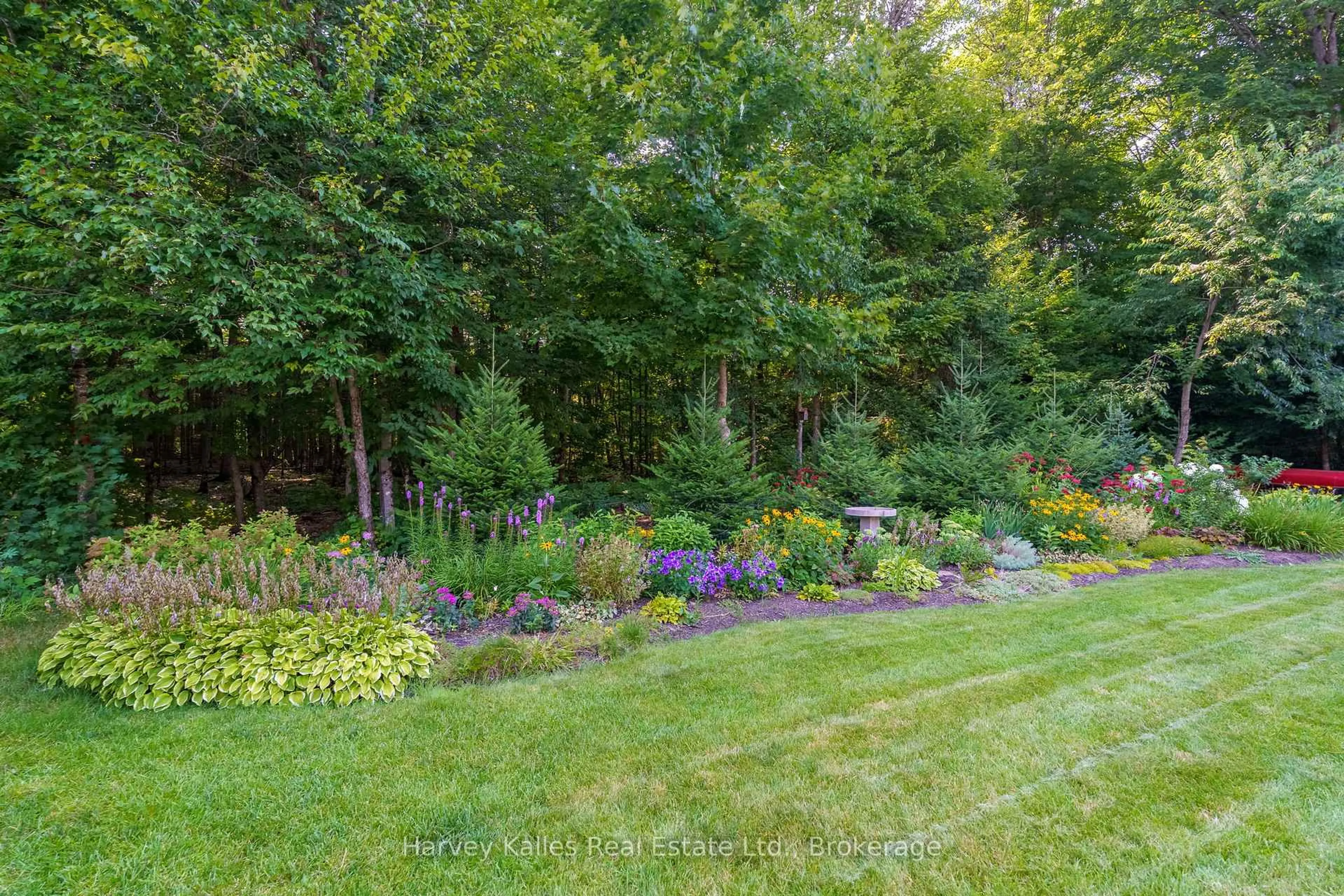 Patio, forest/trees view for 36 Homestead Lane, Huntsville Ontario P1H 2N8