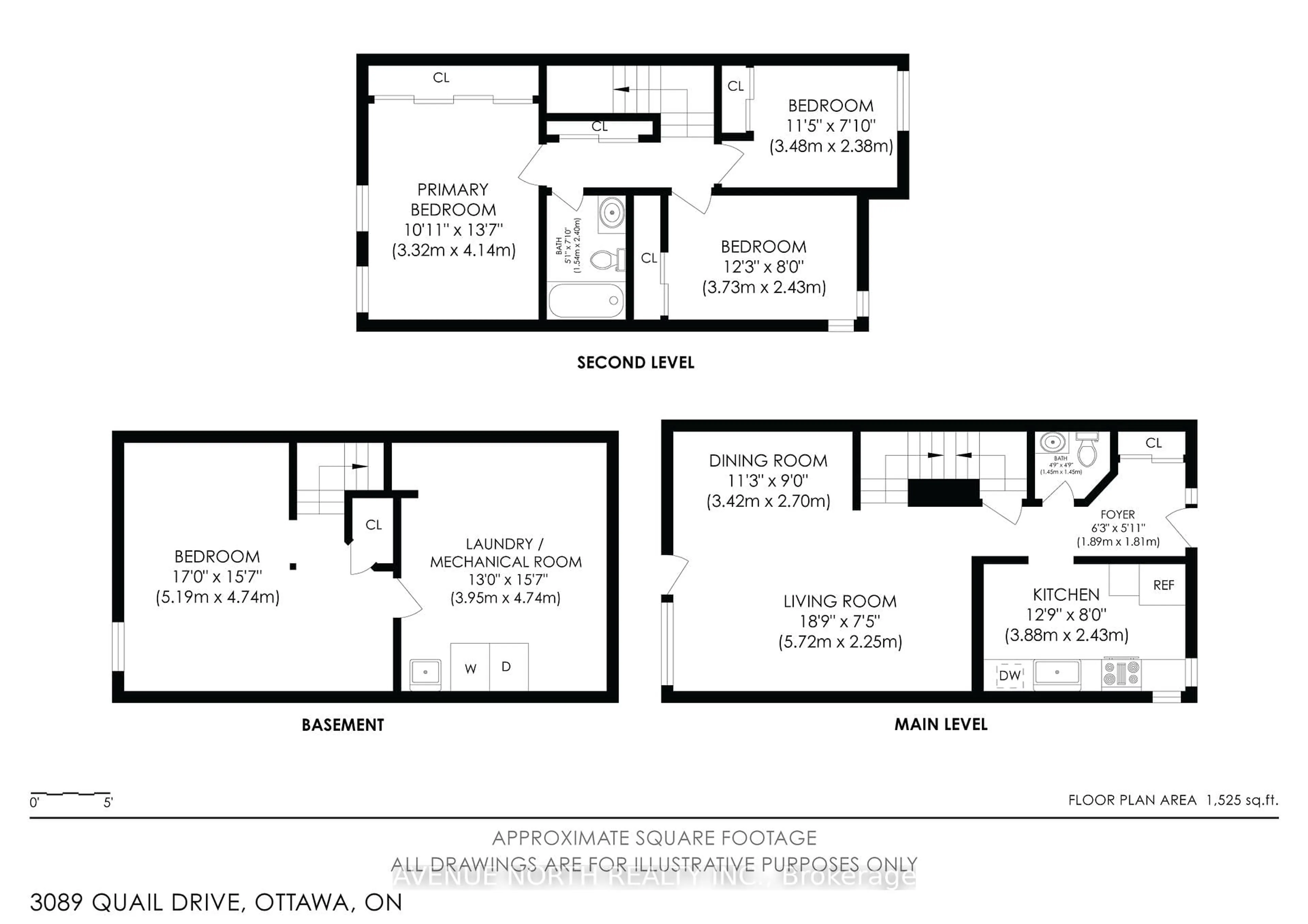 Floor plan for 3089 Quail Dr #7, Ottawa Ontario K1T 1T9