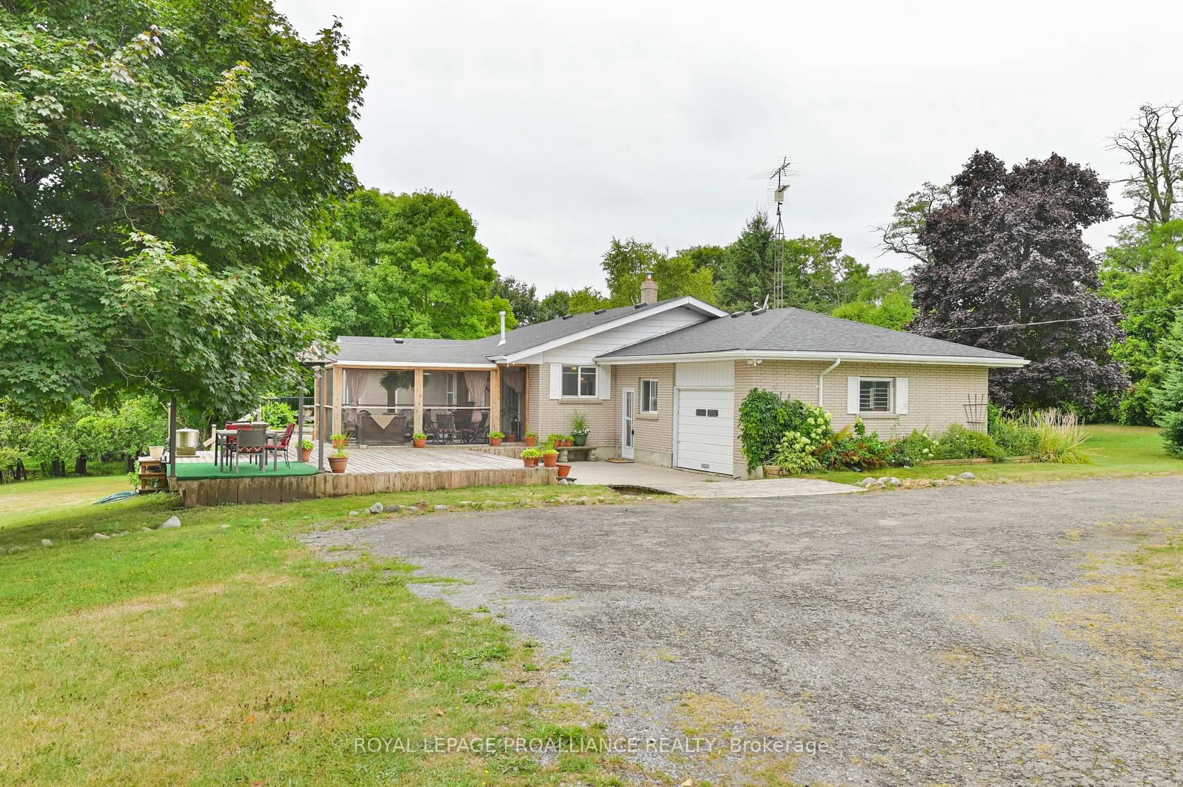 A pic from outside/outdoor area/front of a property/back of a property/a pic from drone, street for 486 Waites Rd, Cramahe Ontario K0K 1S0