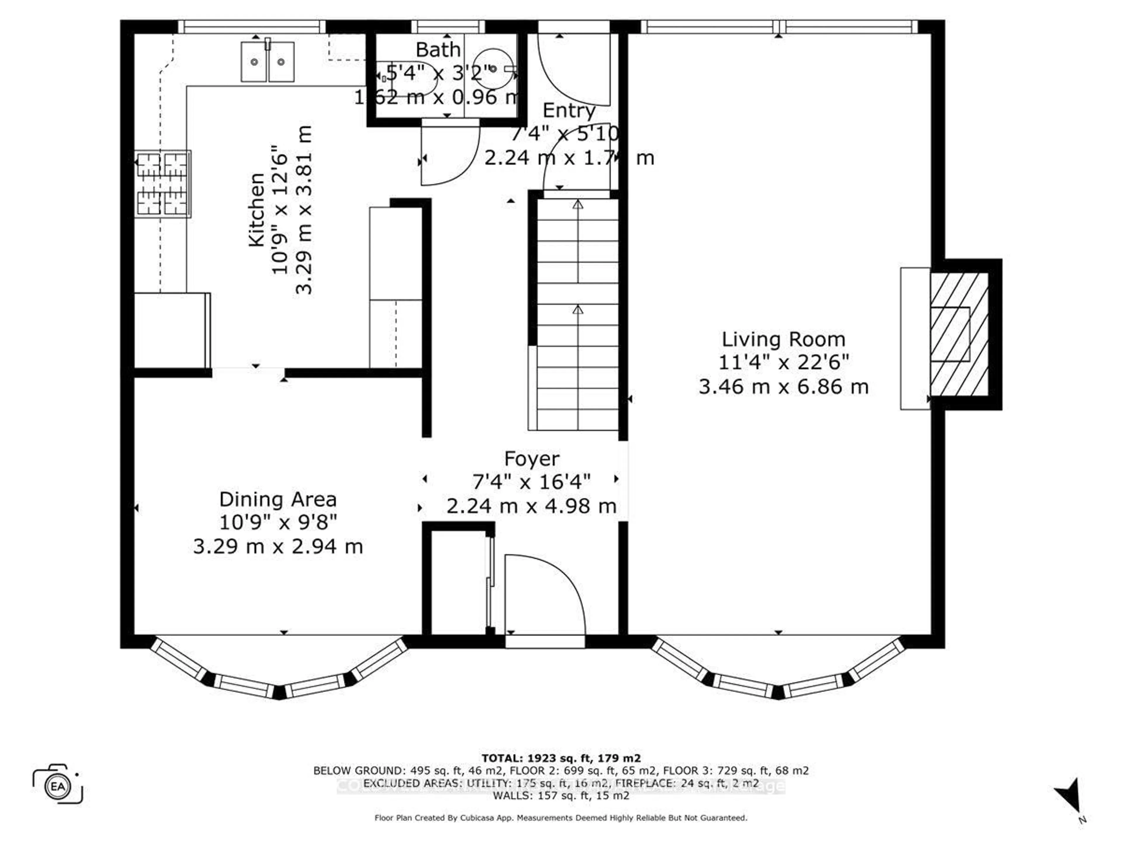 Floor plan for 2326 Harding Rd, Ottawa Ontario K1G 3B9