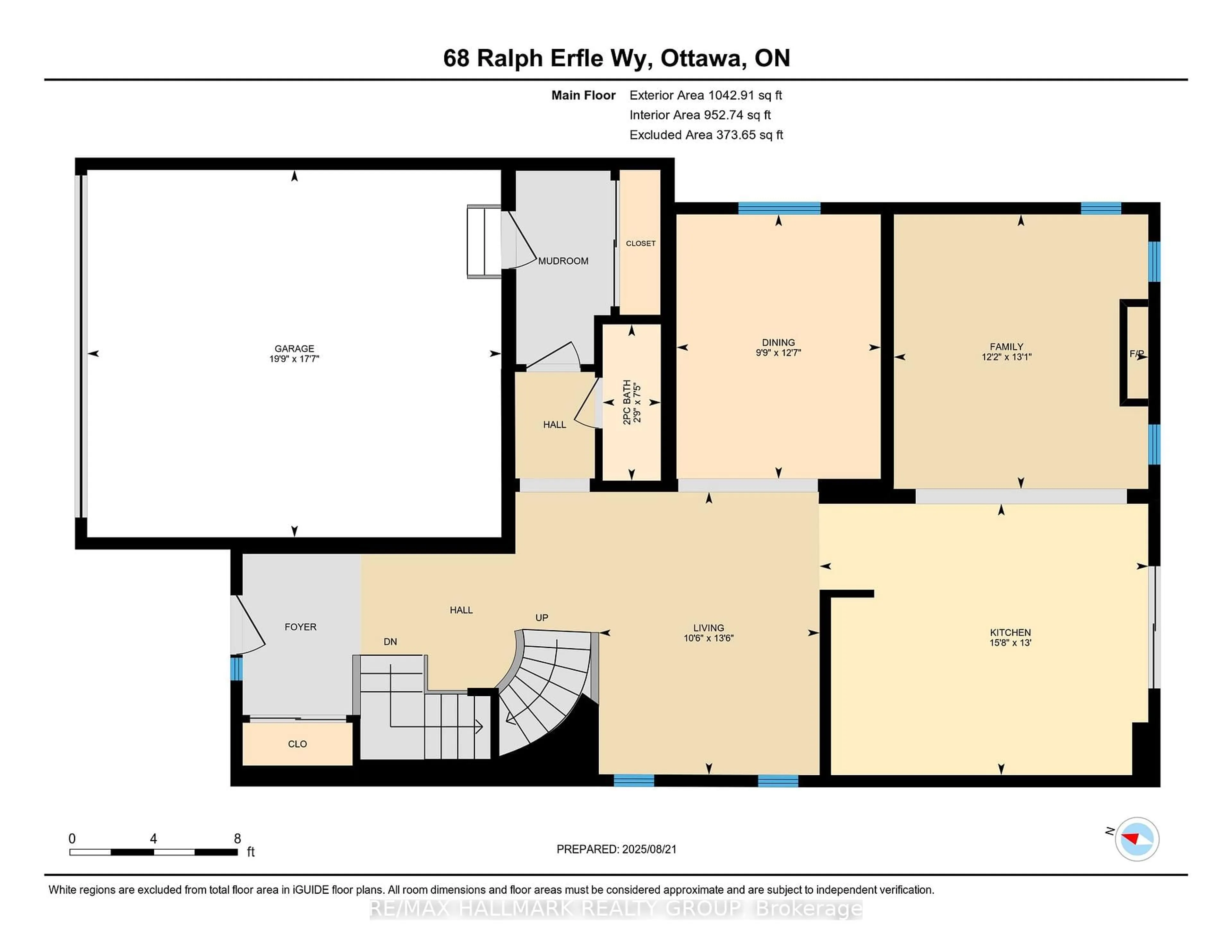 Floor plan for 68 Ralph Erfle Way, Ottawa Ontario K2J 6V5