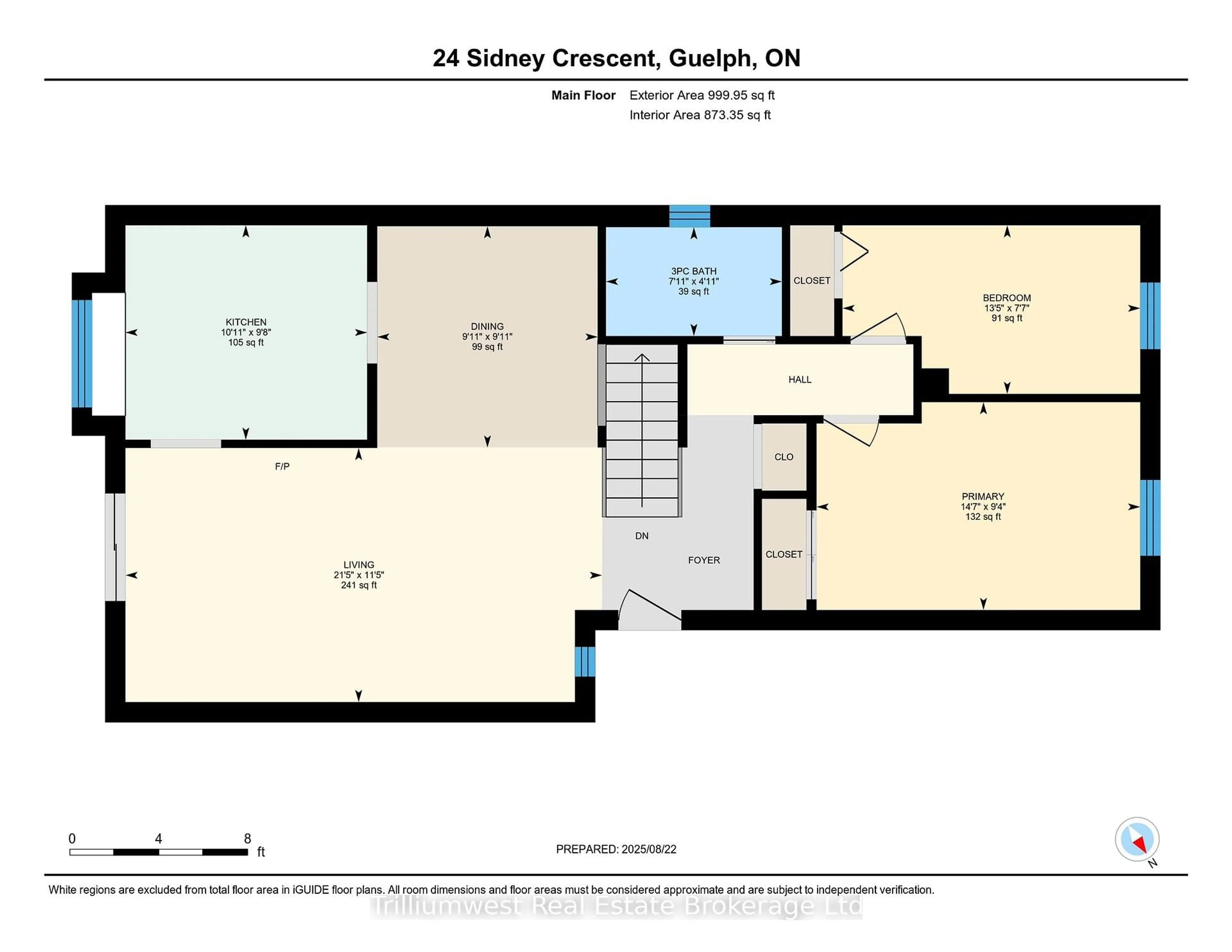 Floor plan for 24 Sidney Cres, Guelph Ontario N1G 4V1