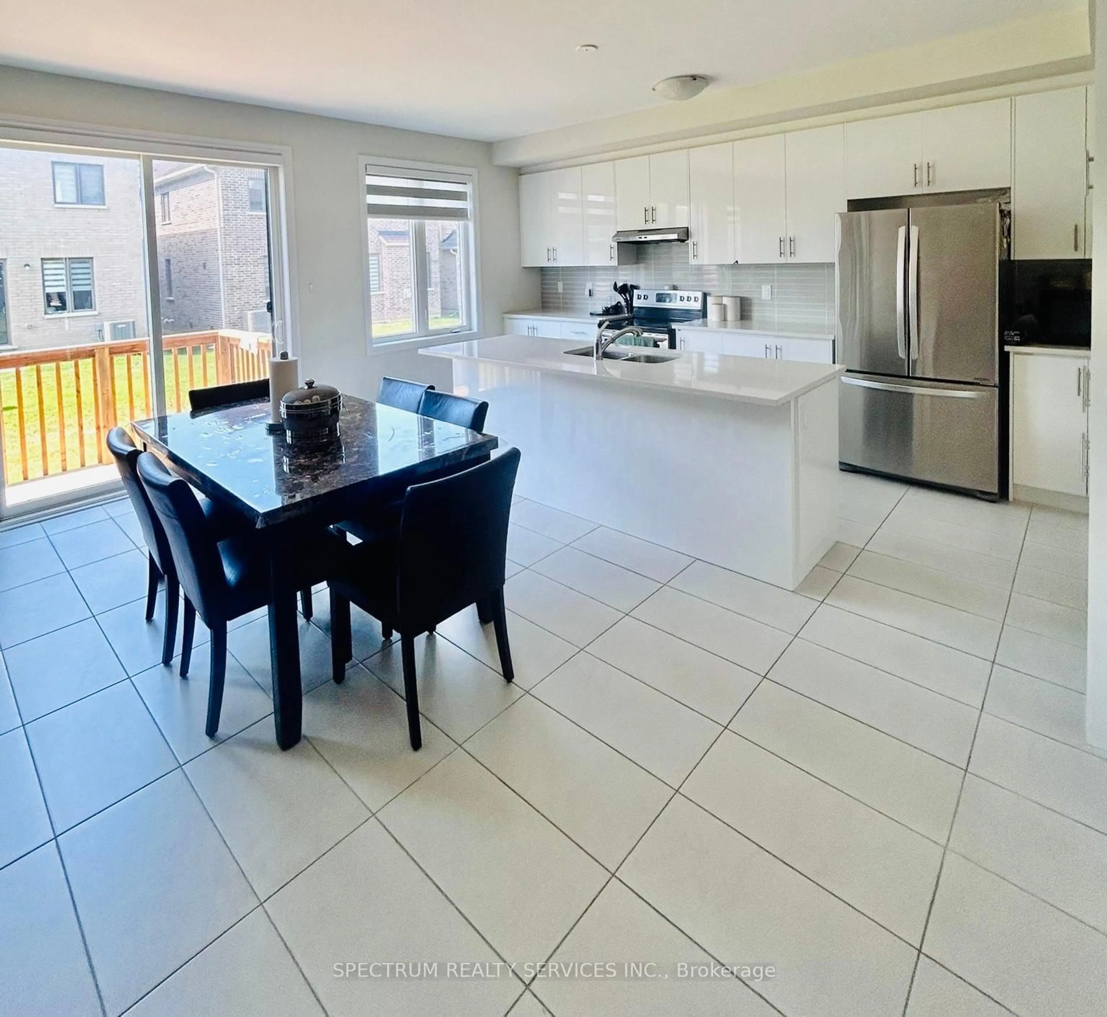 Open concept kitchen, ceramic/tile floor for 52 Granka St, Brantford Ontario N3T 0X5