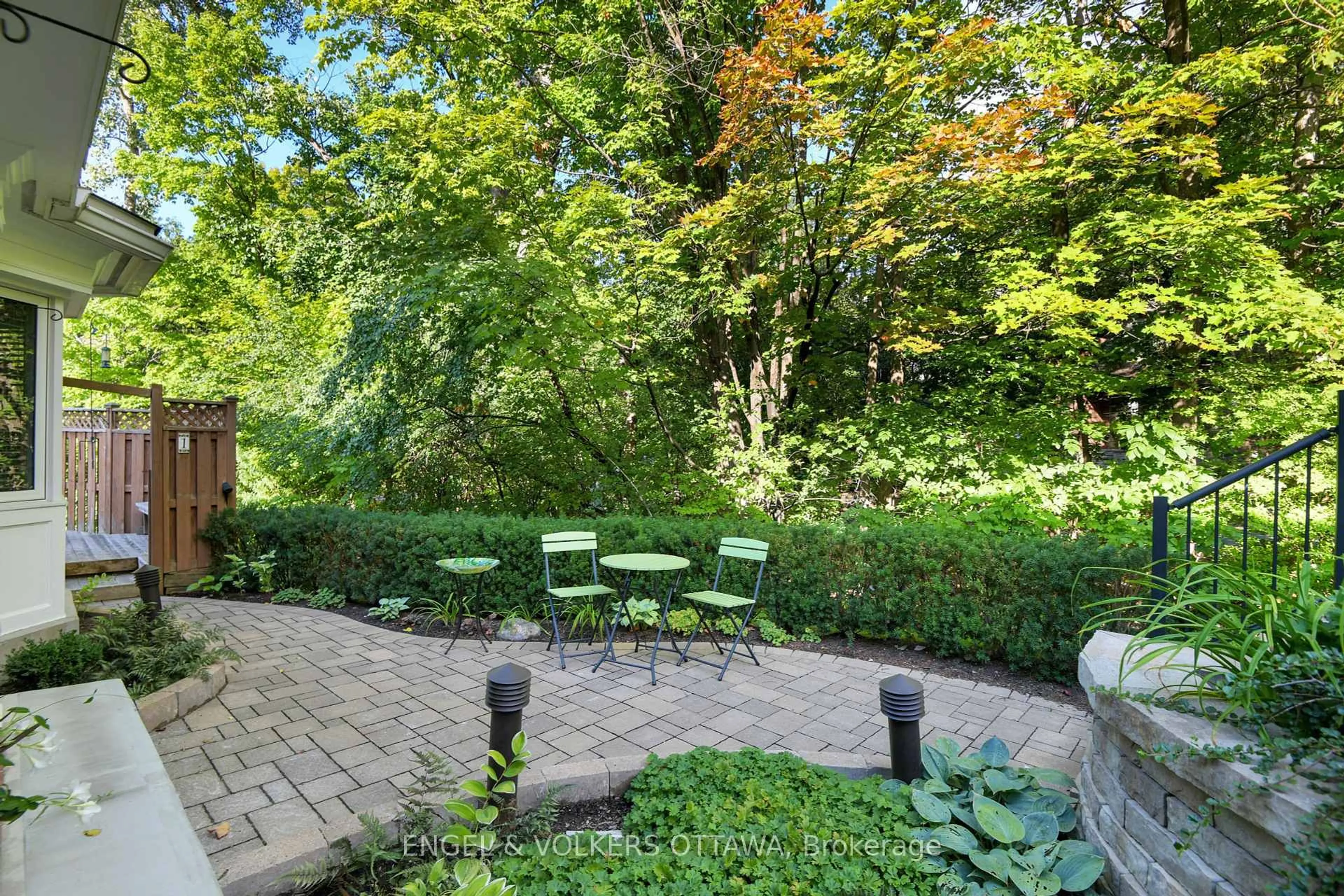 Patio, forest/trees view for 65 Whitemarl Dr #1, Ottawa Ontario K1L 8J9