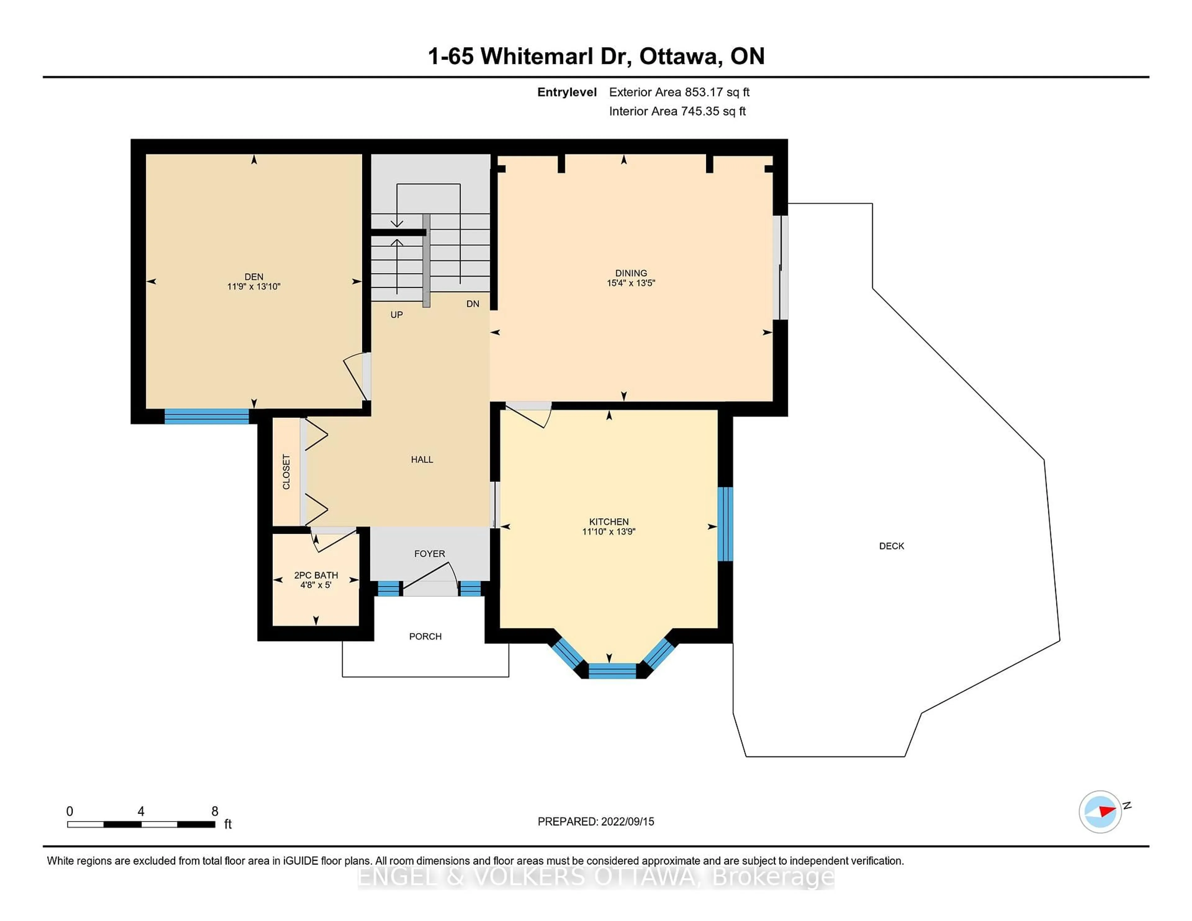Floor plan for 65 Whitemarl Dr #1, Ottawa Ontario K1L 8J9