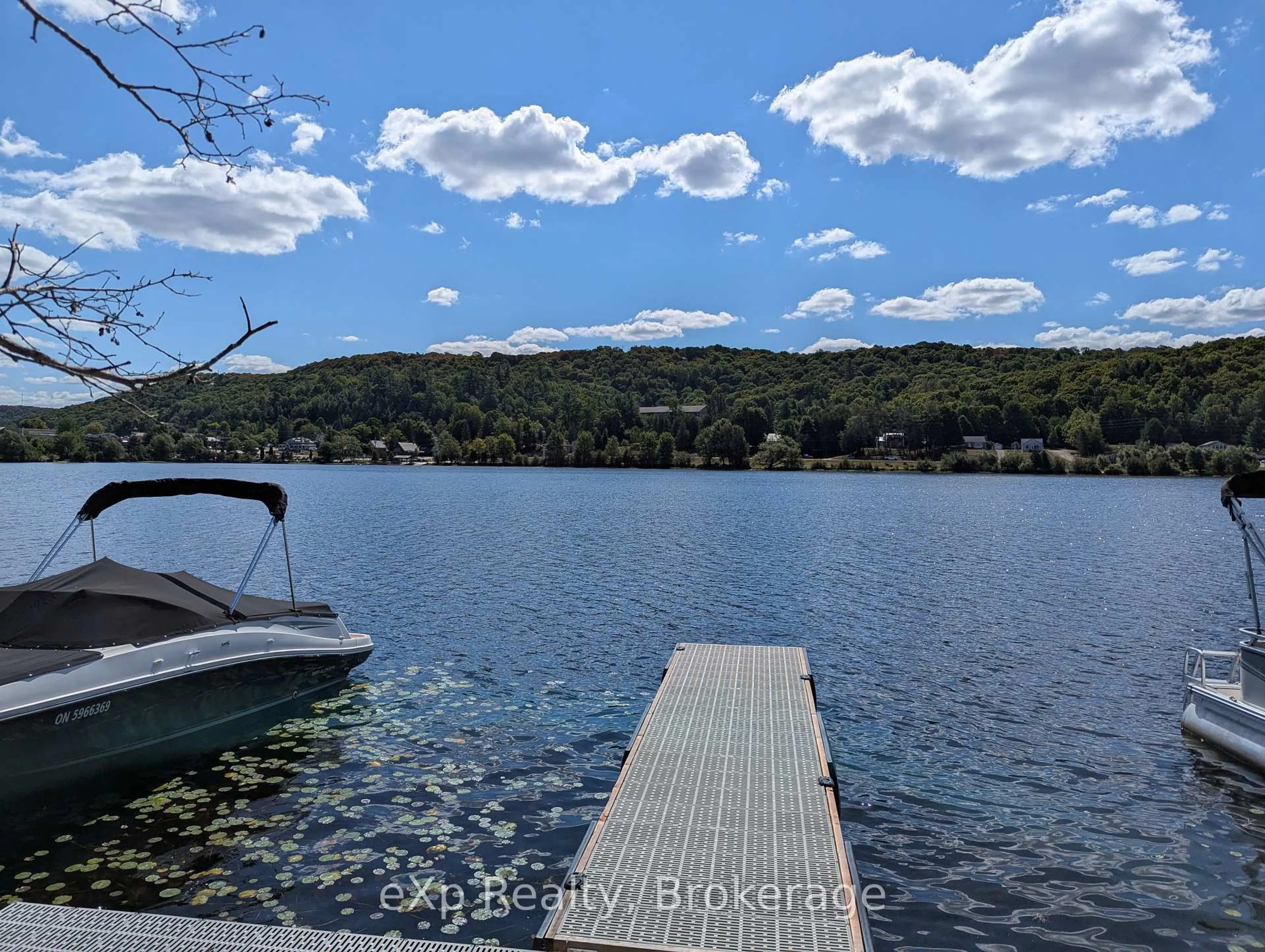 A pic from outside/outdoor area/front of a property/back of a property/a pic from drone, water/lake/river/ocean view for 42 Sancayne St, Dysart et al Ontario K0M 1S0