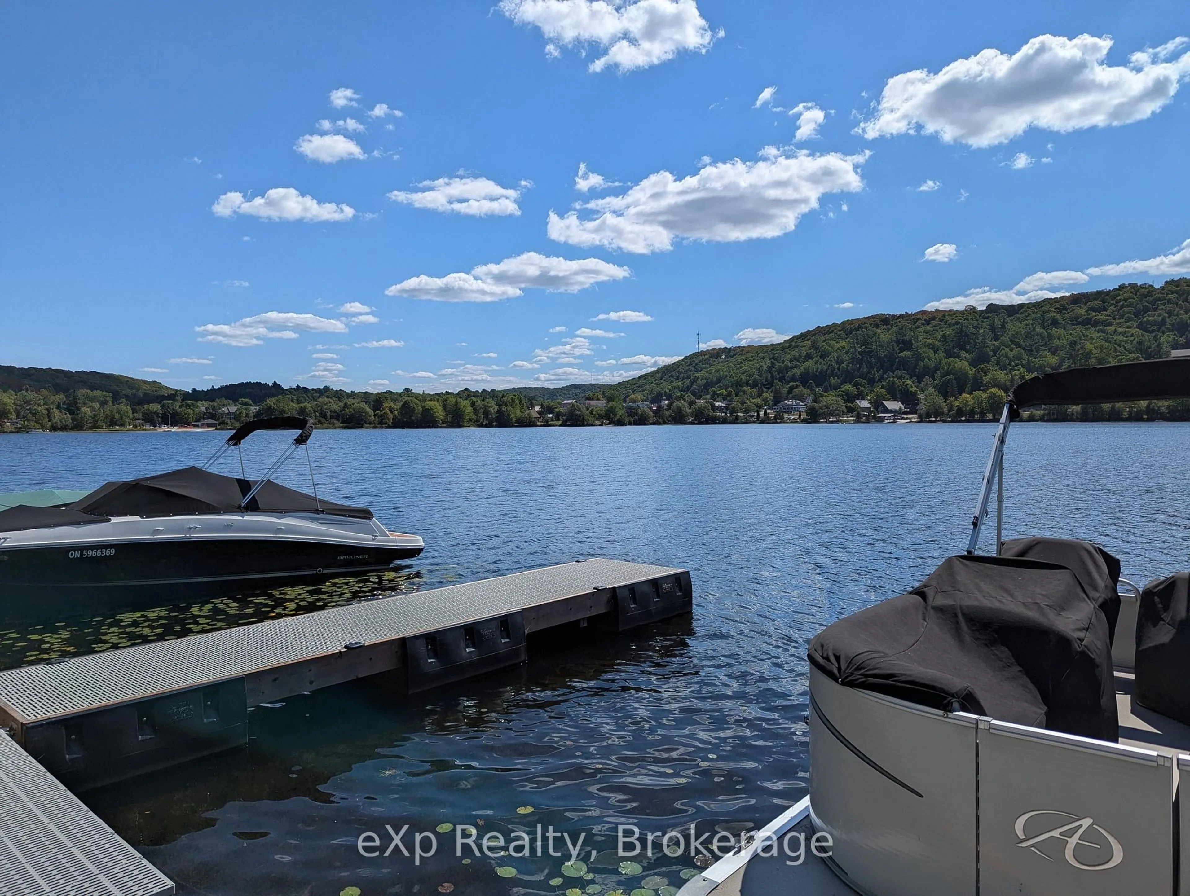 A pic from outside/outdoor area/front of a property/back of a property/a pic from drone, water/lake/river/ocean view for 42 Sancayne St, Dysart et al Ontario K0M 1S0