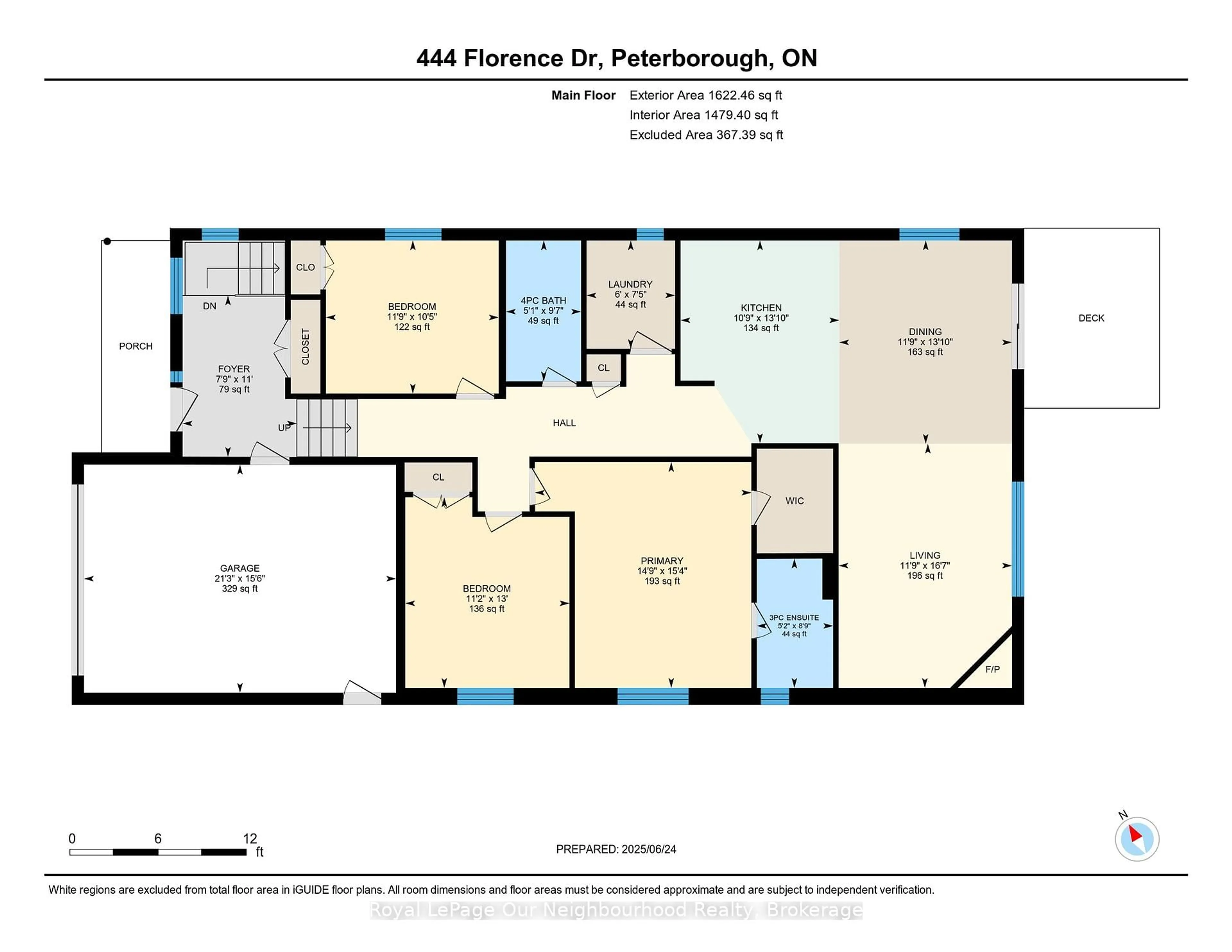 Floor plan for 444 Florence Dr, Peterborough North Ontario K9J 0J1