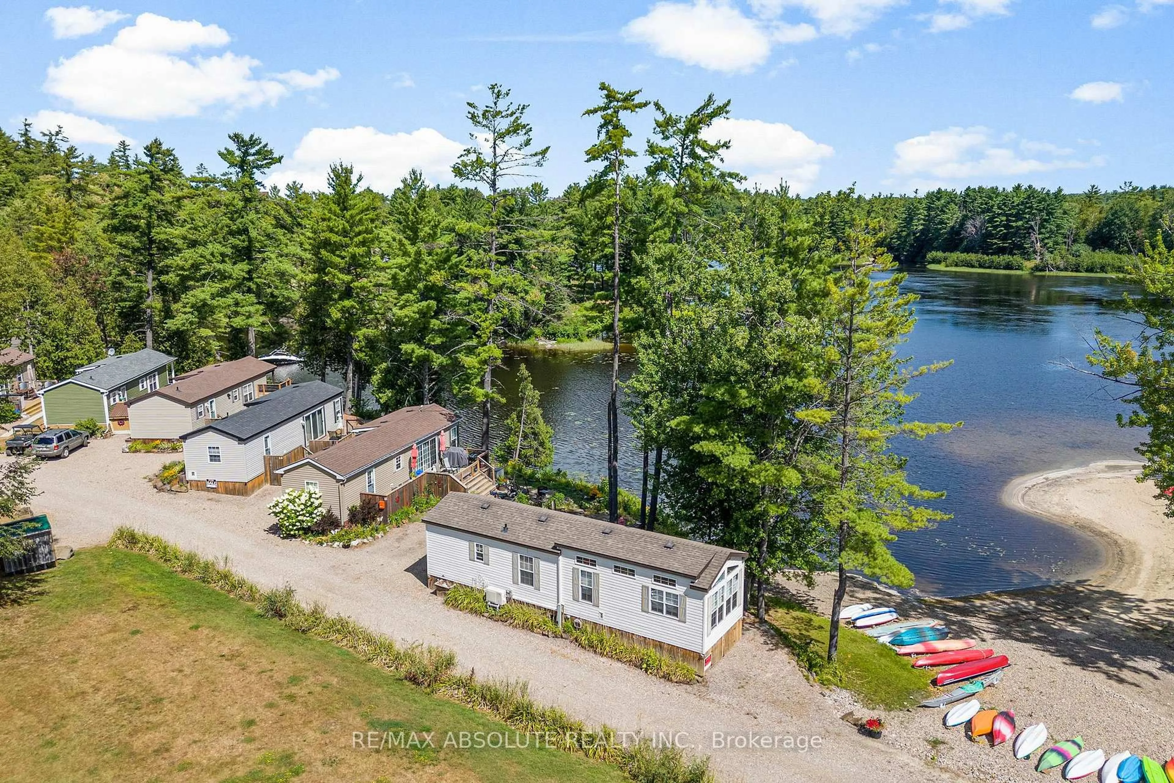 A pic from outside/outdoor area/front of a property/back of a property/a pic from drone, water/lake/river/ocean view for 92 Bingham Dr, Haley Station Ontario K0J 1Y0