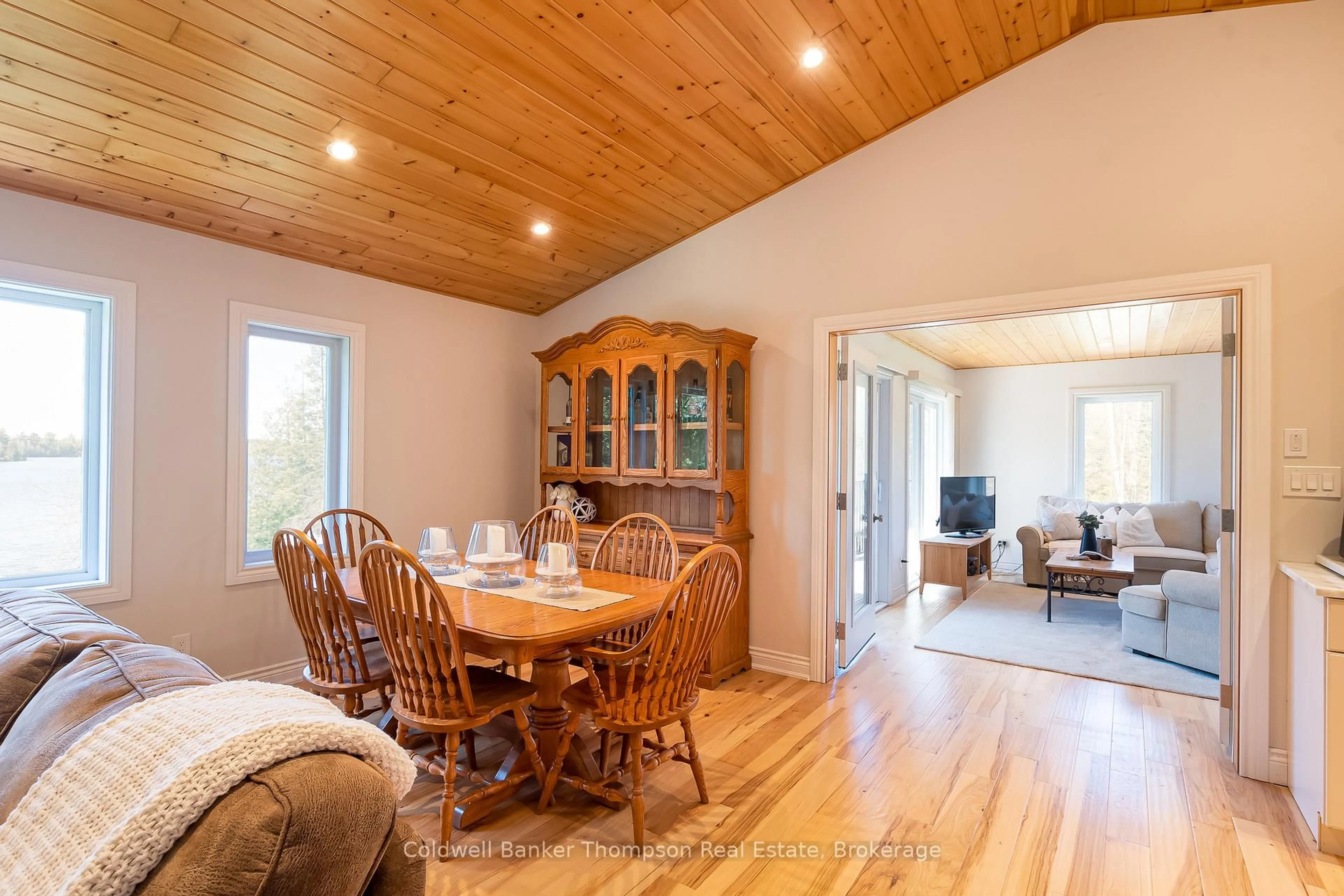 Dining room, wood/laminate floor for 35 Audrey Smith Rd, Magnetawan Ontario P0A 1C0