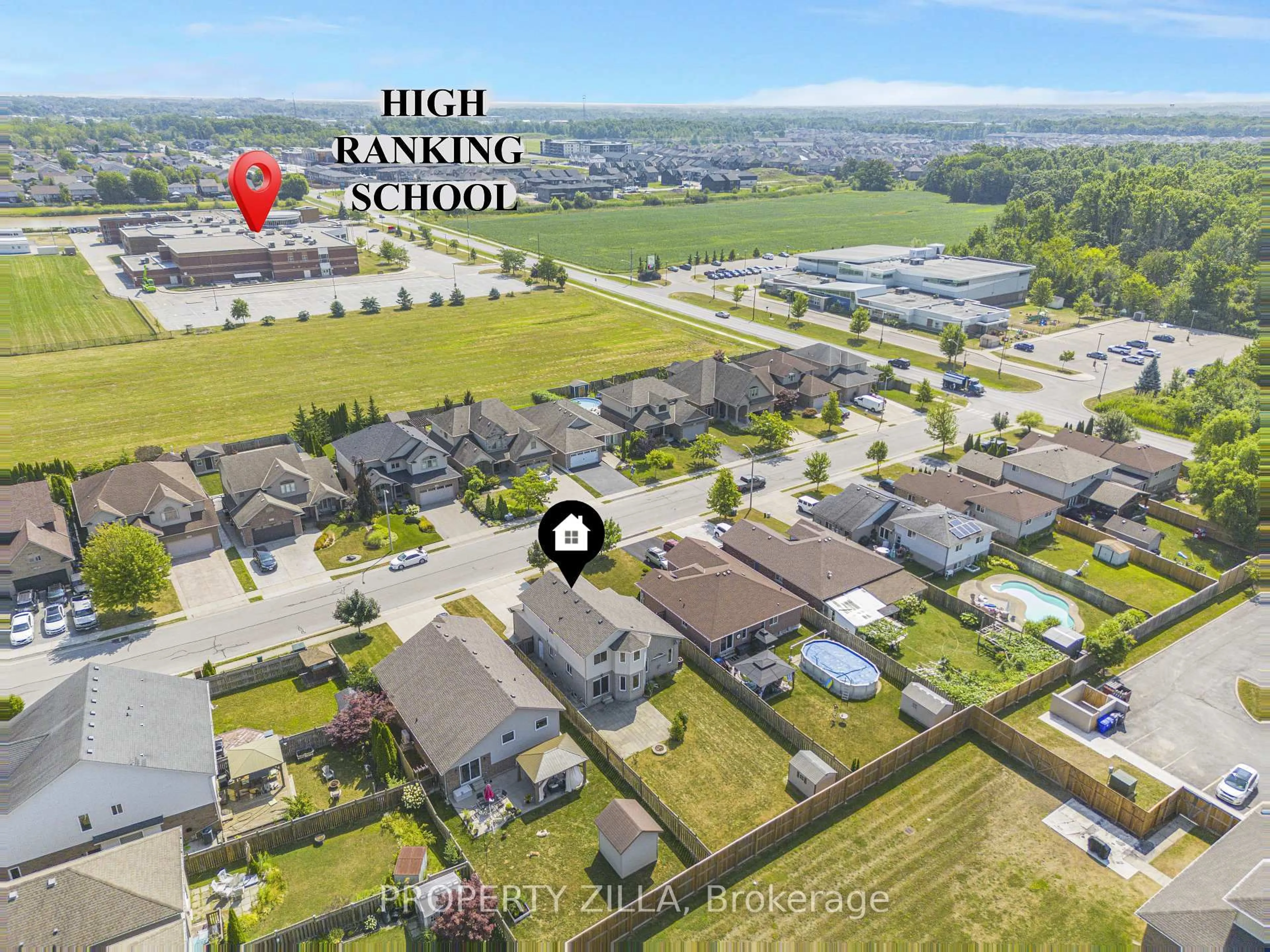 A pic from outside/outdoor area/front of a property/back of a property/a pic from drone, street for 7167 St Michael Ave, Niagara Falls Ontario L2H 3N5