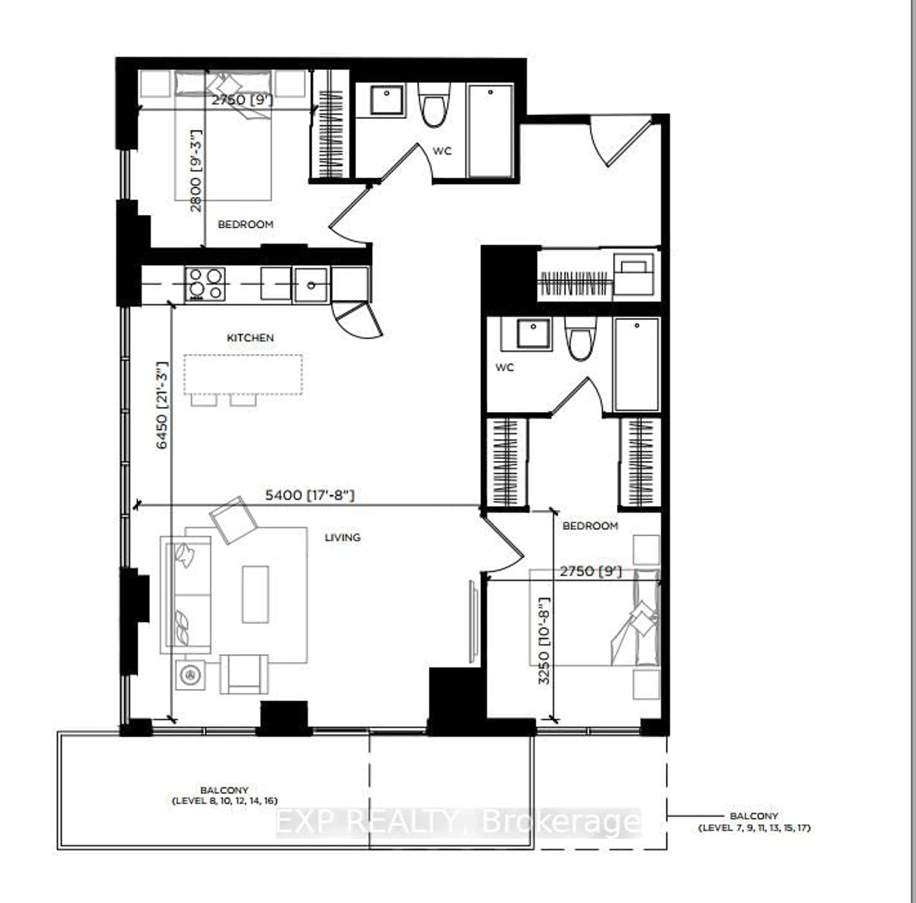 Floor plan for 2782 Barton St #1006, Hamilton Ontario L8E 2J8