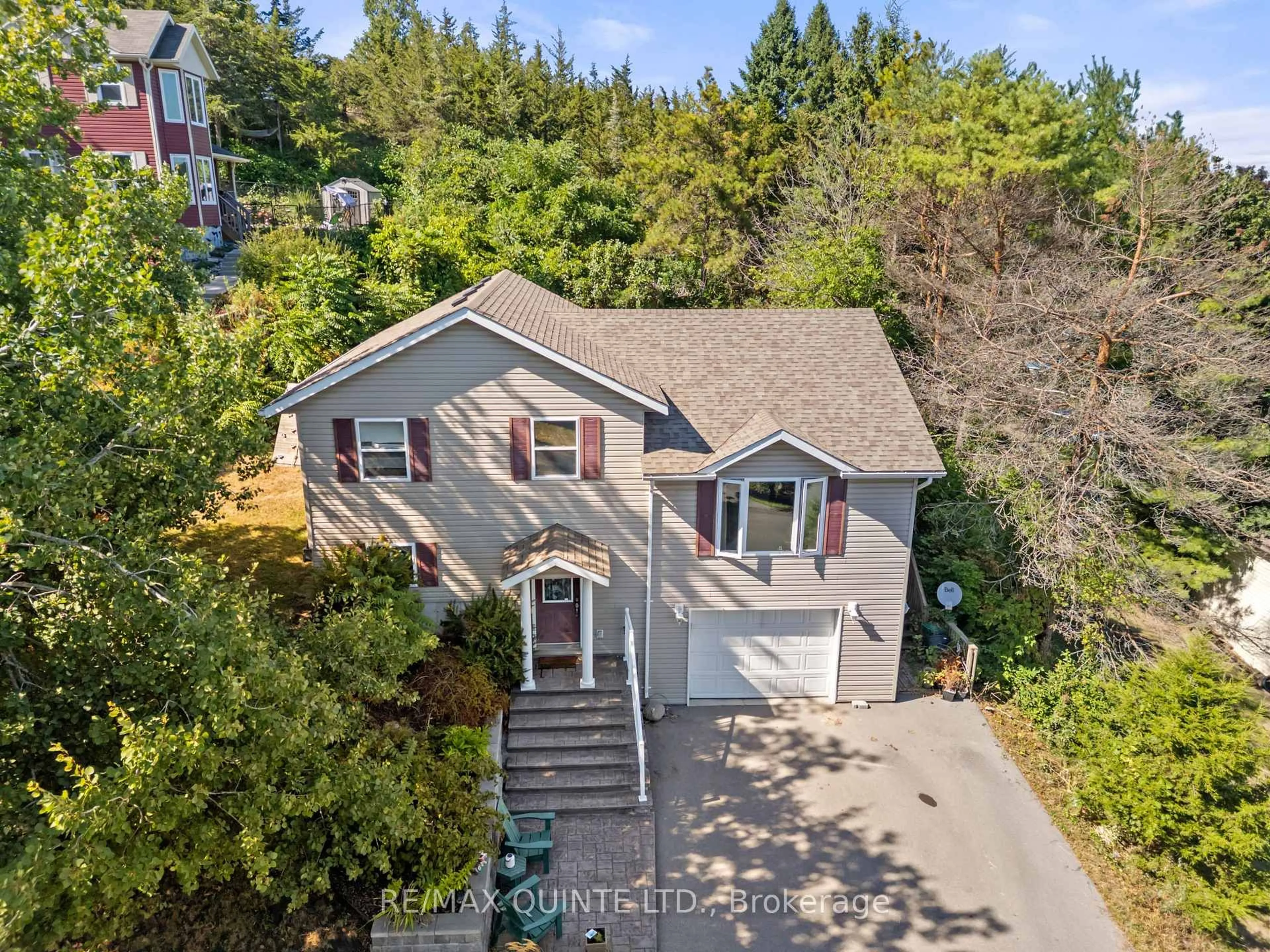 A pic from outside/outdoor area/front of a property/back of a property/a pic from drone, water/lake/river/ocean view for 60 Concession Rd, Hastings Ontario K0K 2C0