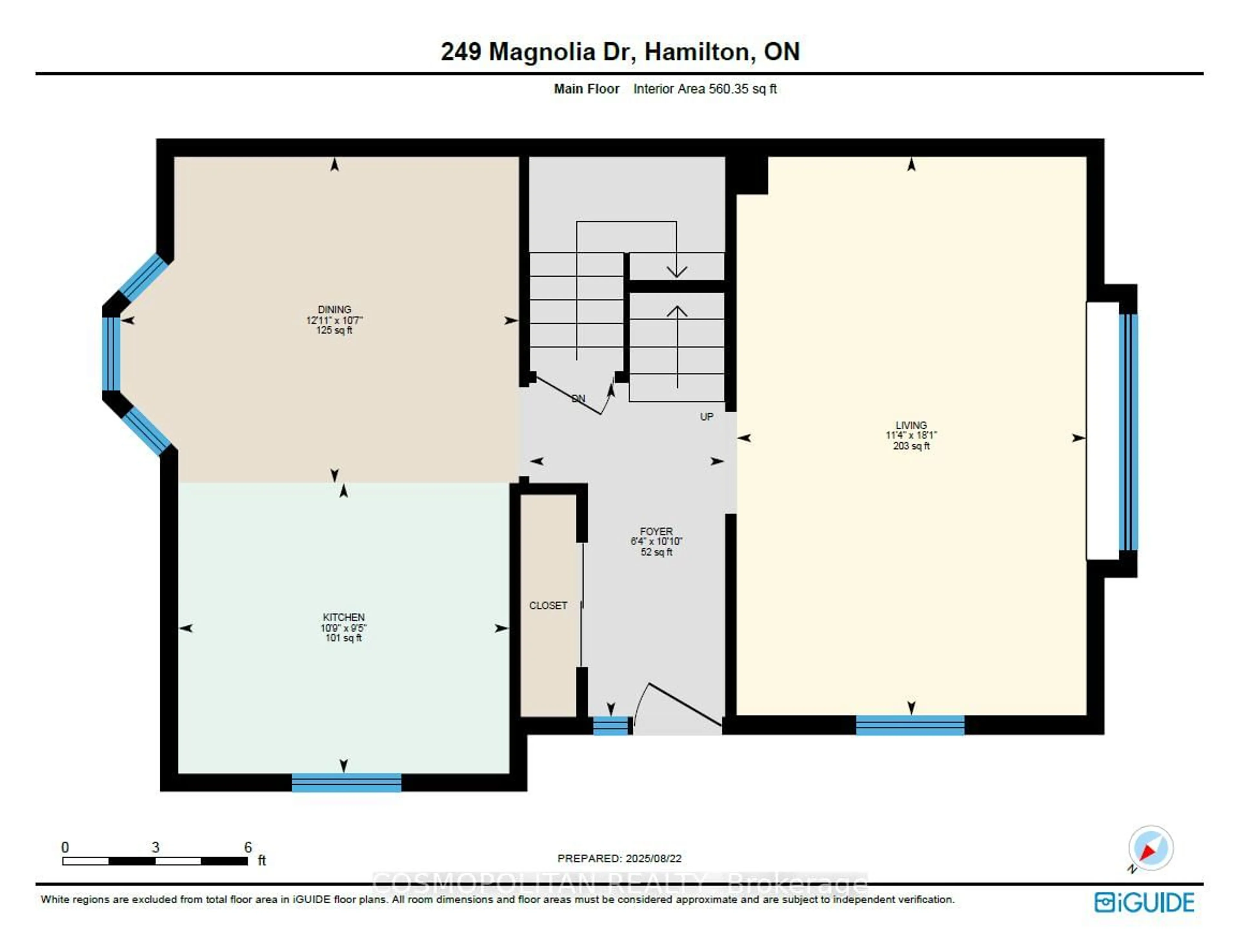 Floor plan for 249 Magnolia Dr, Hamilton Ontario L9C 6M3