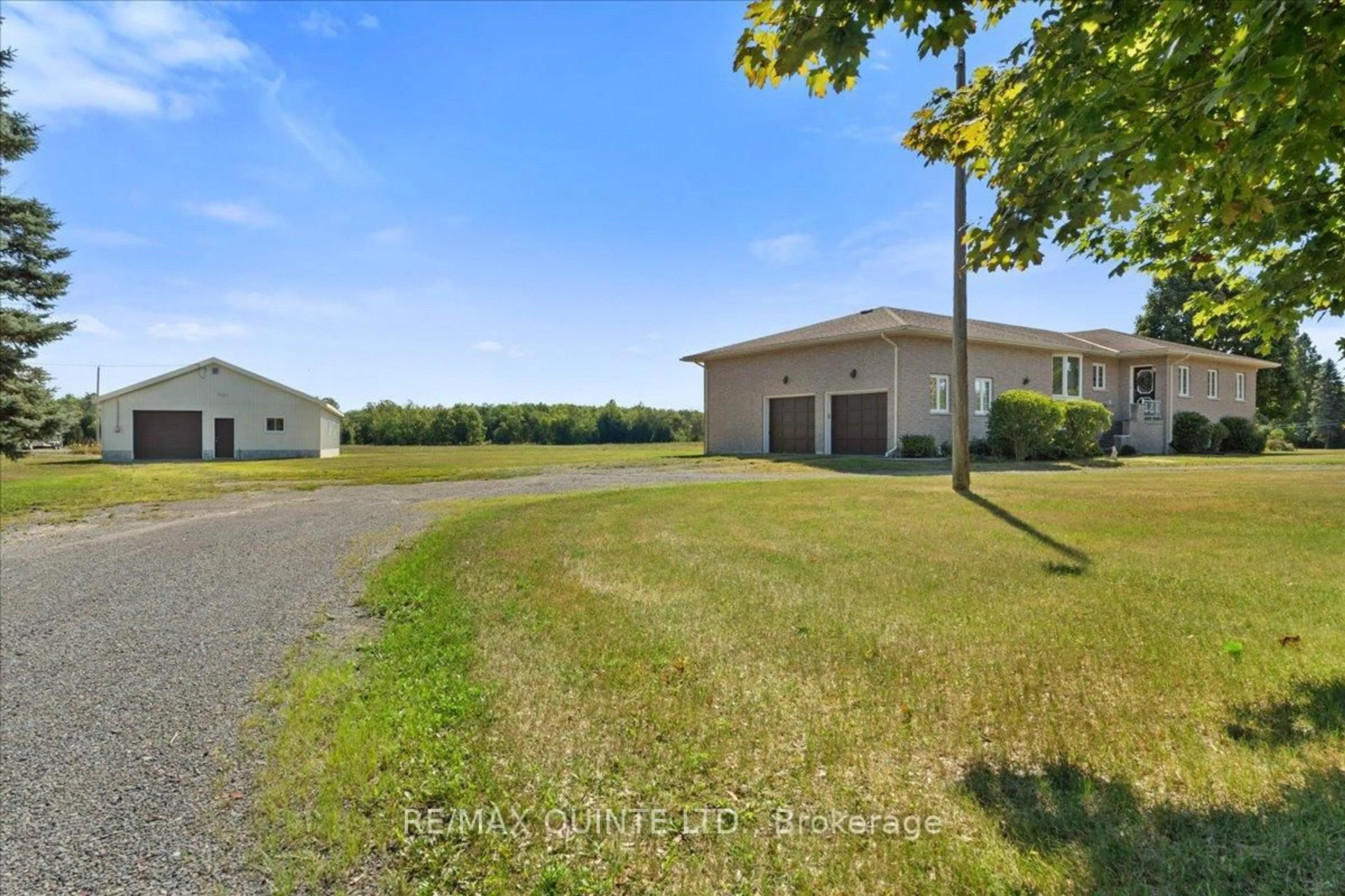 A pic from outside/outdoor area/front of a property/back of a property/a pic from drone, water/lake/river/ocean view for 3460 Shannonville Rd, Belleville Ontario K0K 2Y0