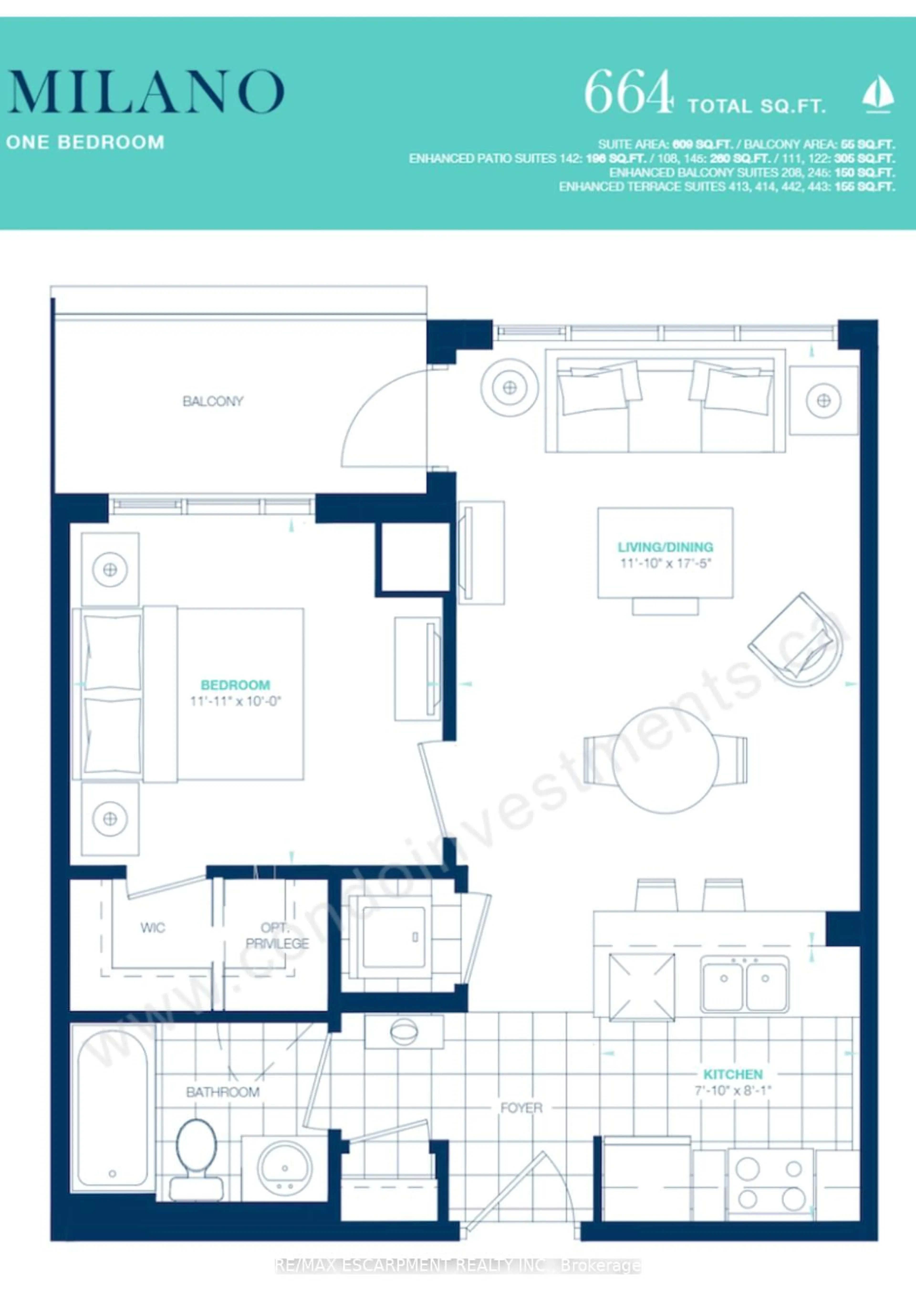 Floor plan for 16 Concord Pl #513, Grimsby Ontario L3M 0J1