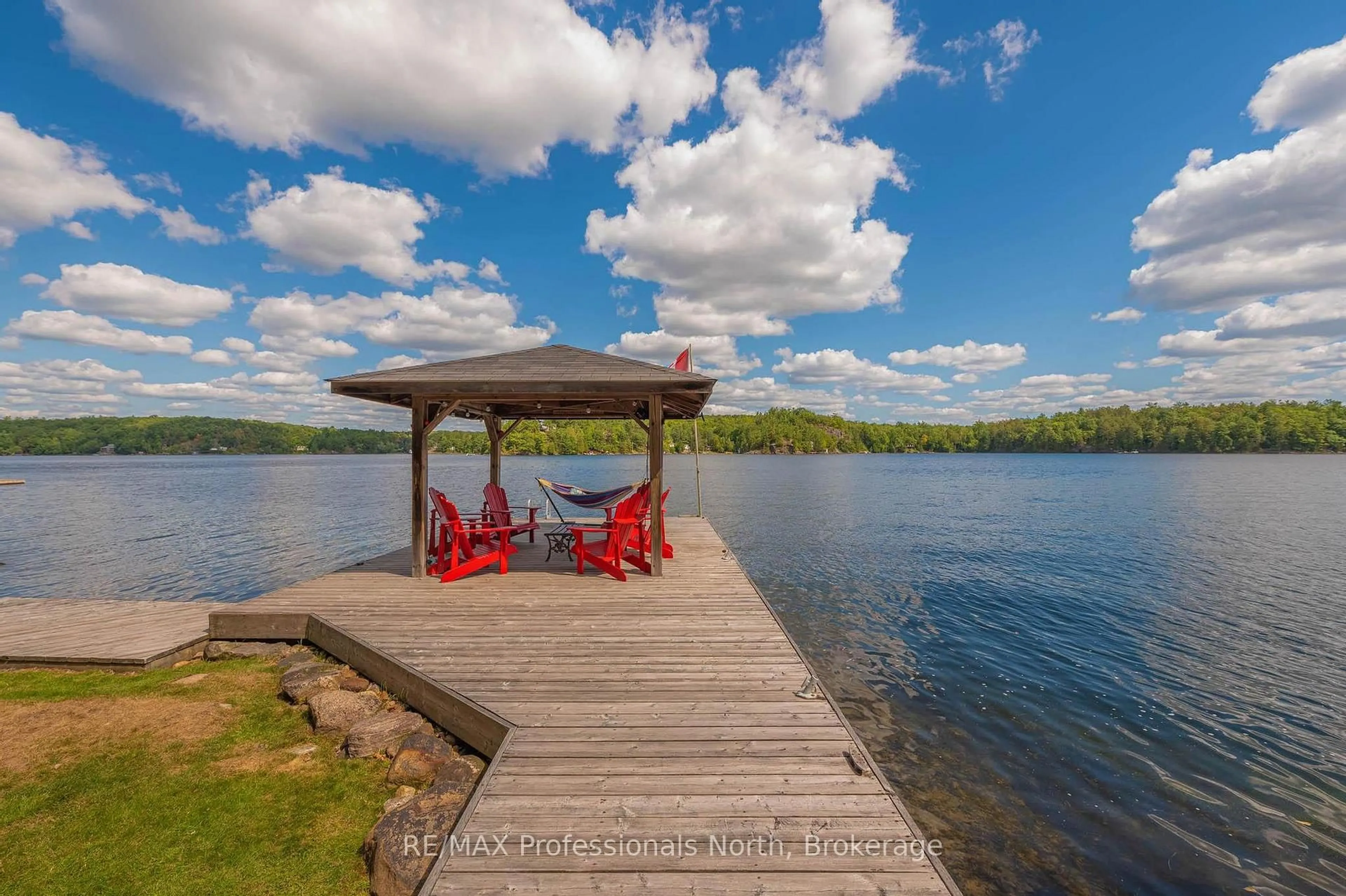Patio, water/lake/river/ocean view for 1272 Grierson Tr, Minden Hills Ontario K0M 2K0