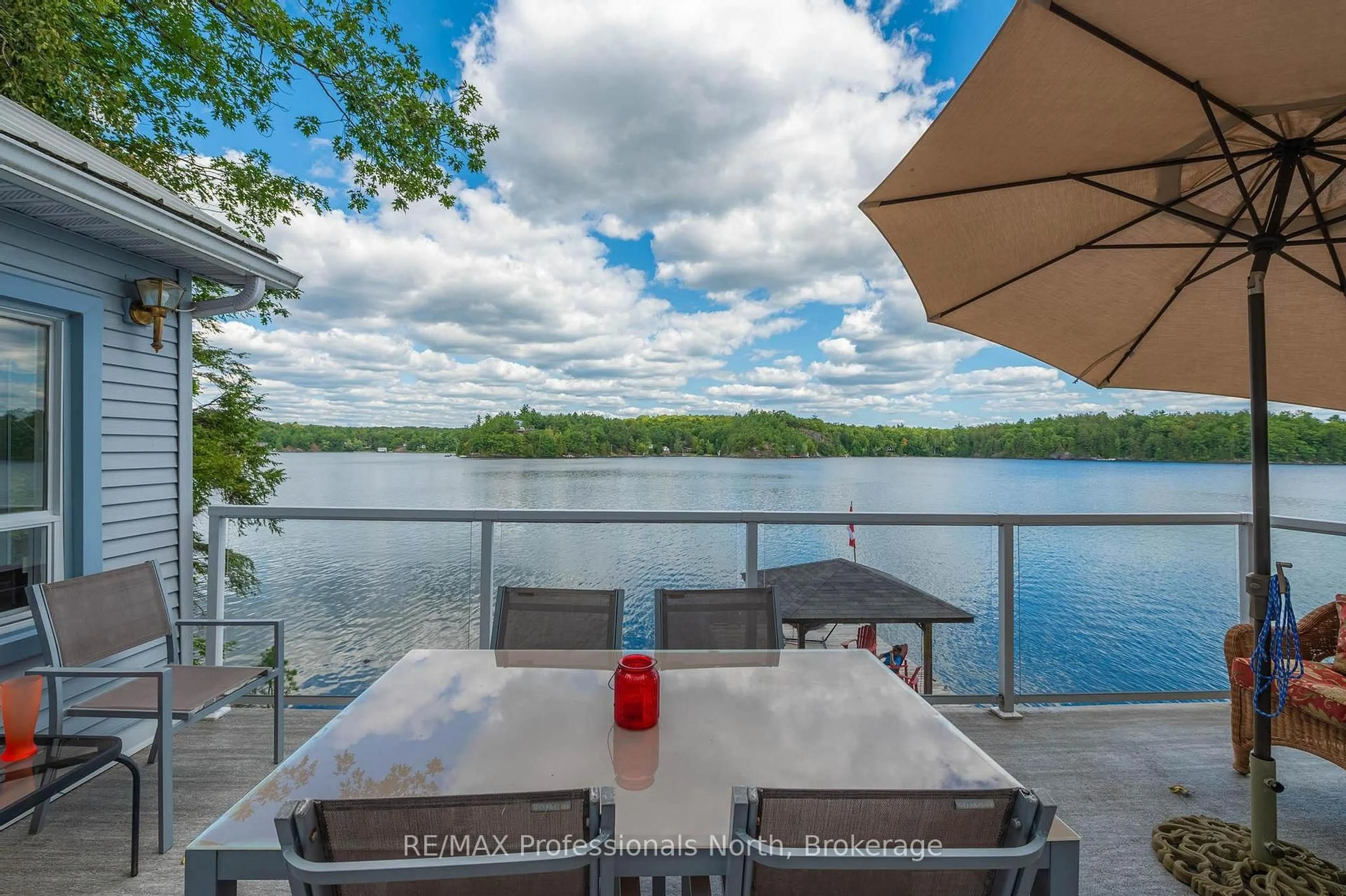 Patio, water/lake/river/ocean view for 1272 Grierson Tr, Minden Hills Ontario K0M 2K0