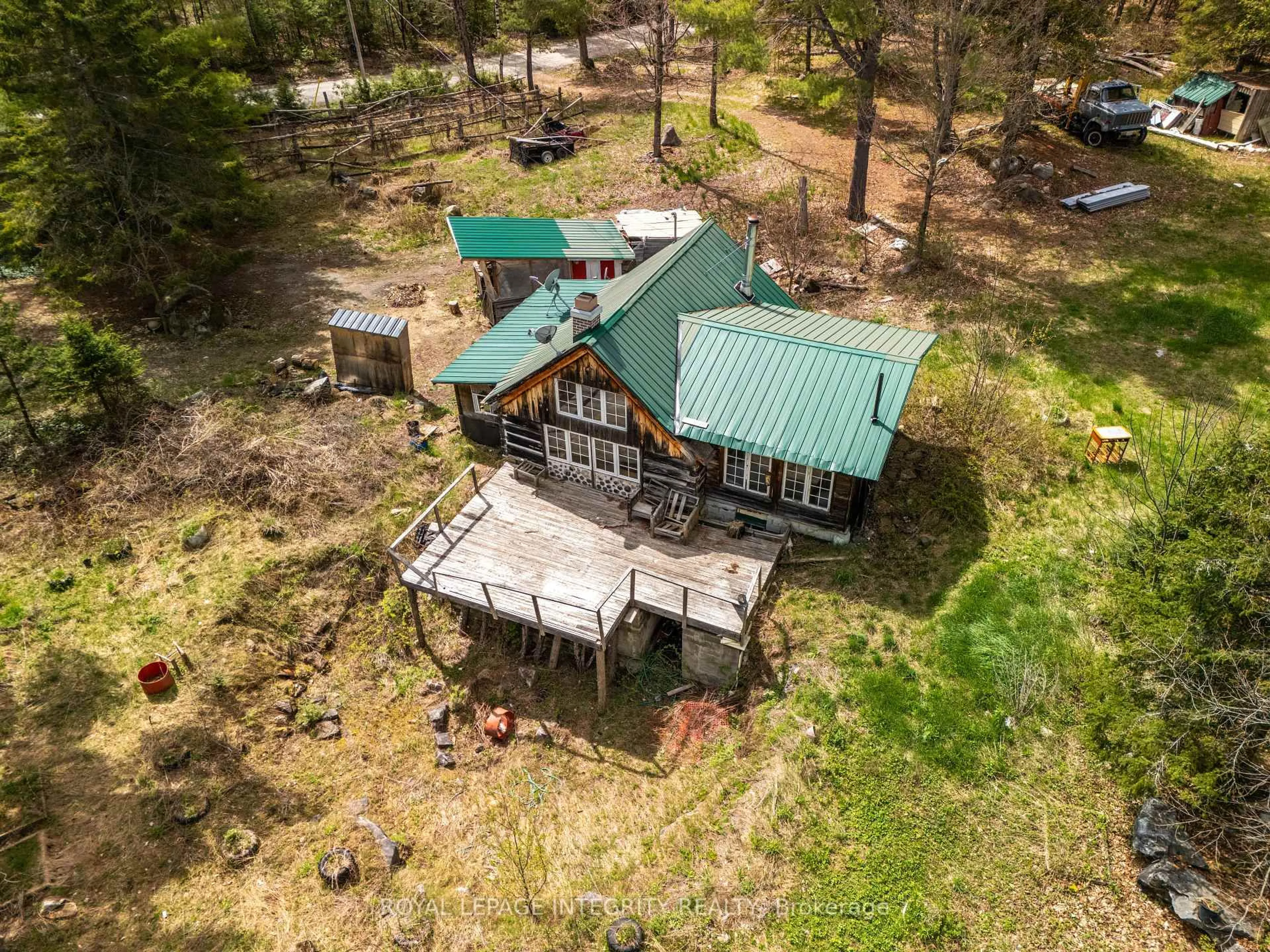 A pic from outside/outdoor area/front of a property/back of a property/a pic from drone, forest/trees view for 884 Darling Concession 7 Rd, Lanark Ontario K0G 1K0