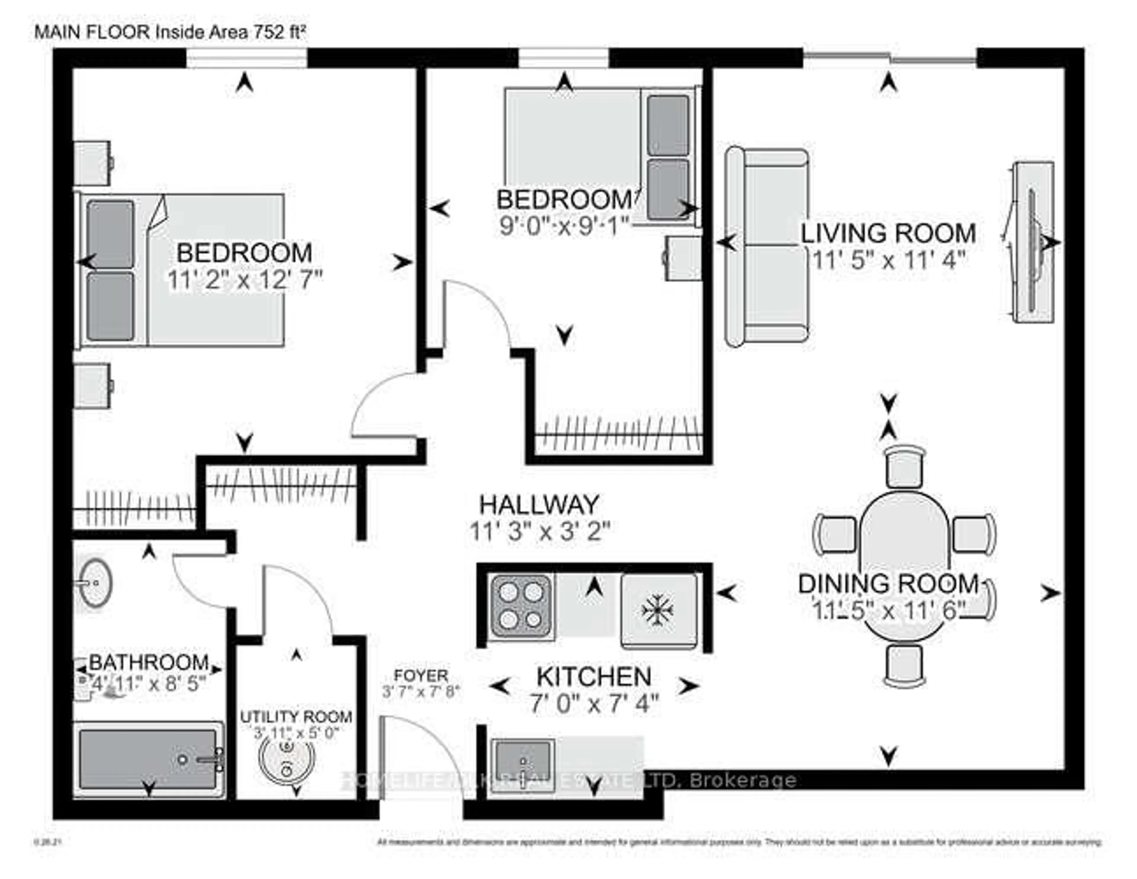 Floor plan for 825 Macodrum Dr #16, Brockville Ontario K6V 6P6