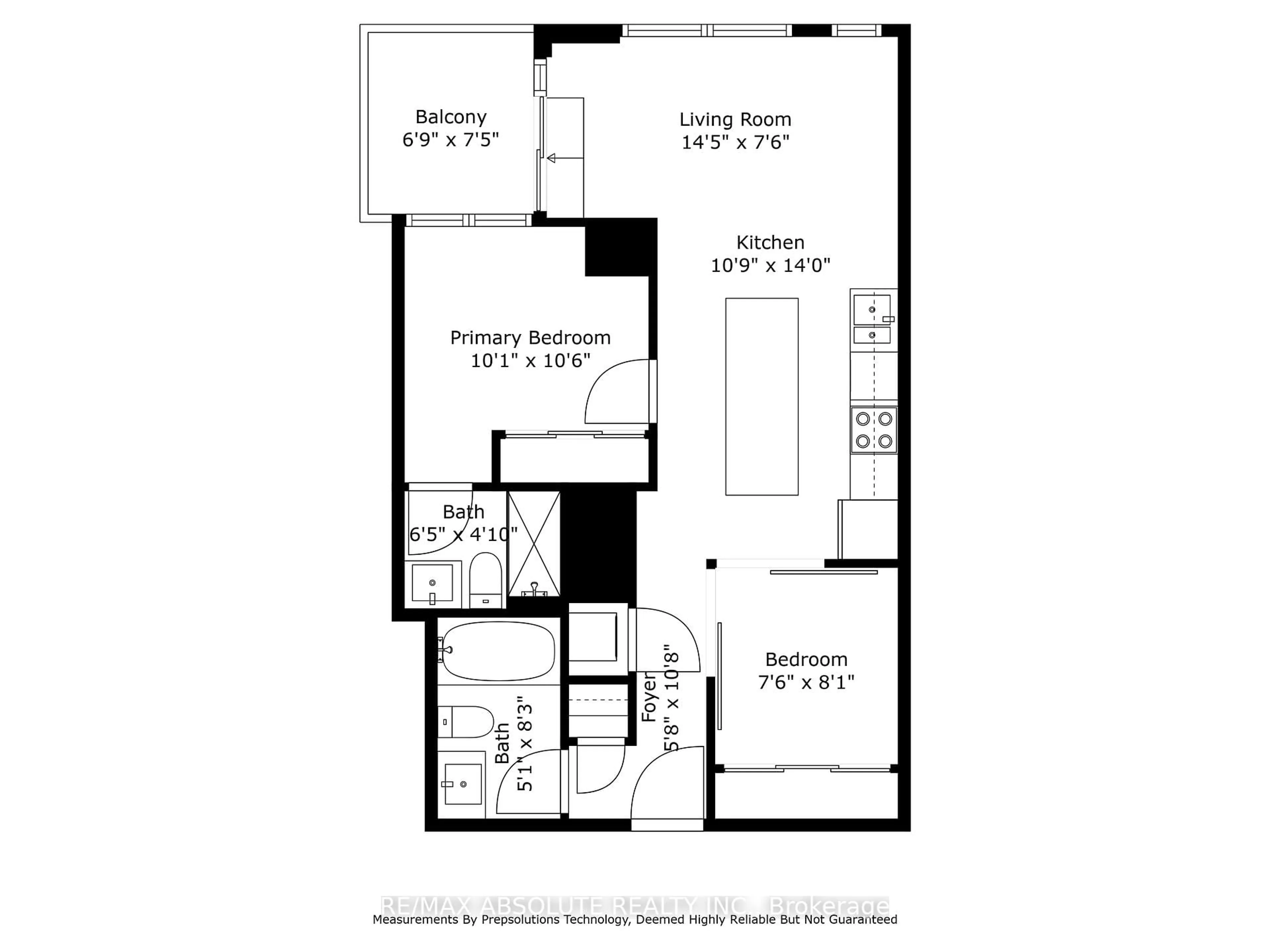 Floor plan for 411 Mackay St #209, Ottawa Ontario K1M 2C5