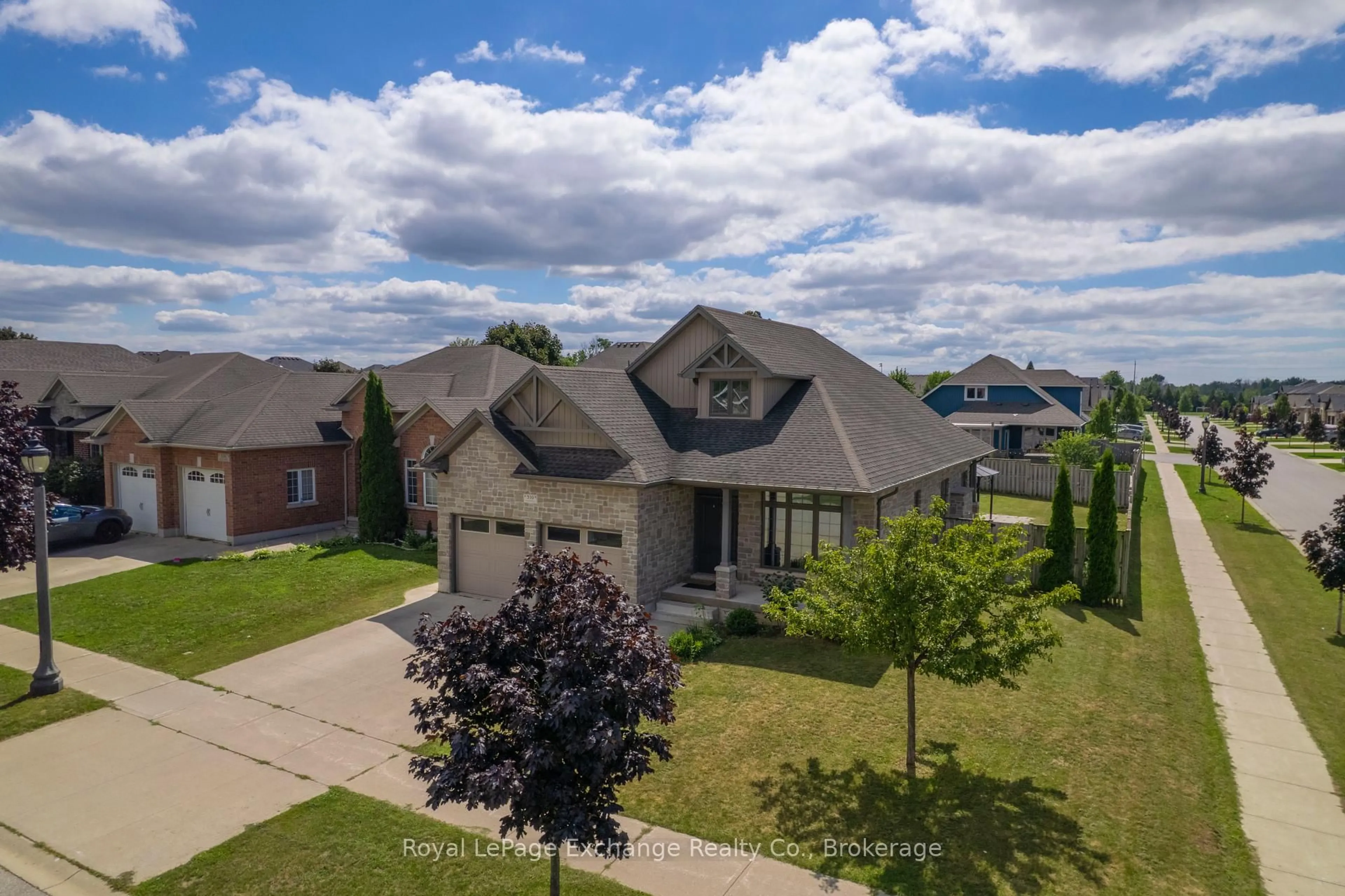A pic from outside/outdoor area/front of a property/back of a property/a pic from drone, street for 310 Wieck Blvd, Kincardine Ontario N2Z 0A7