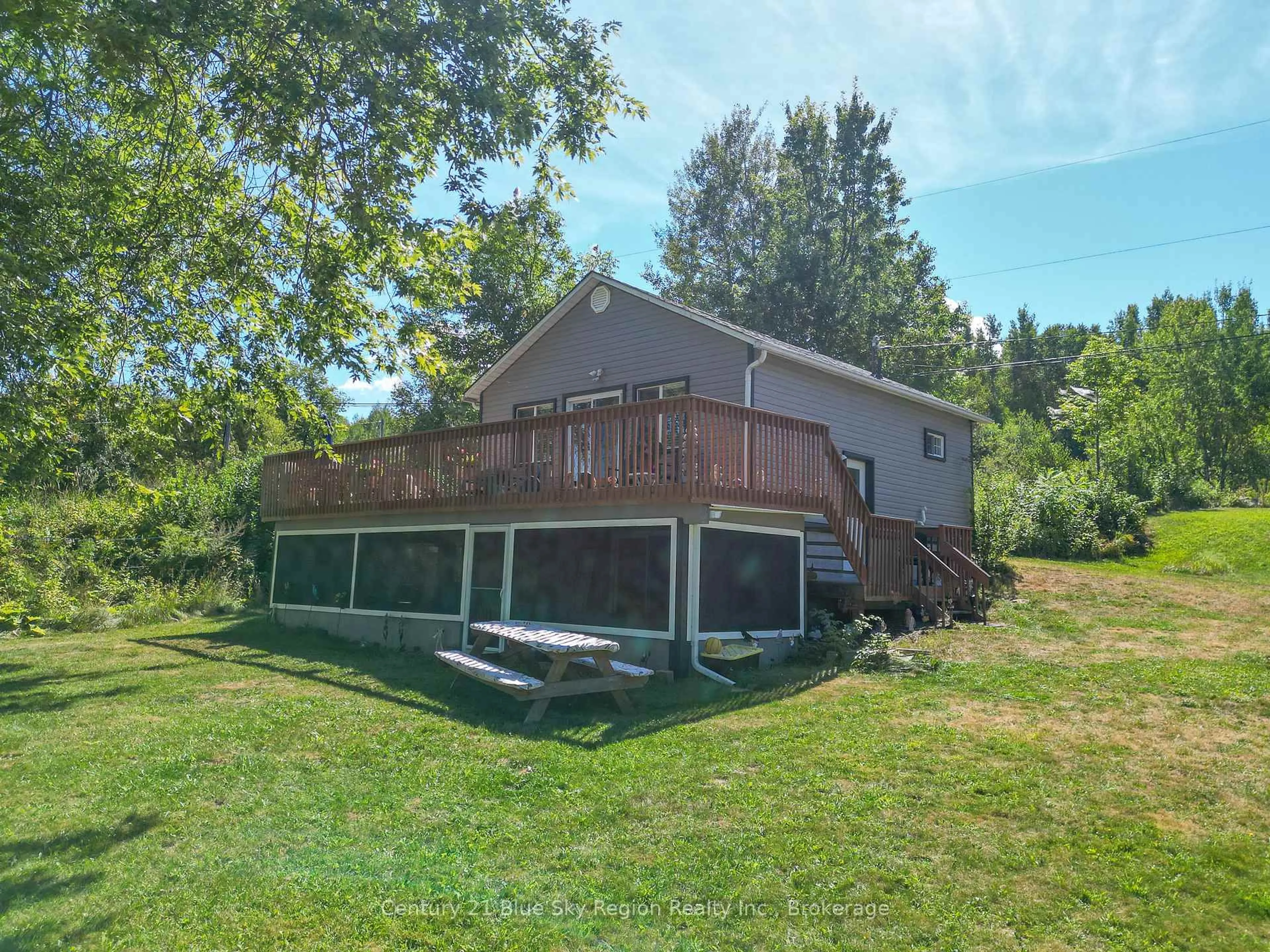 A pic from outside/outdoor area/front of a property/back of a property/a pic from drone, water/lake/river/ocean view for 58 Marina Rd, East Ferris Ontario P0H 1B0