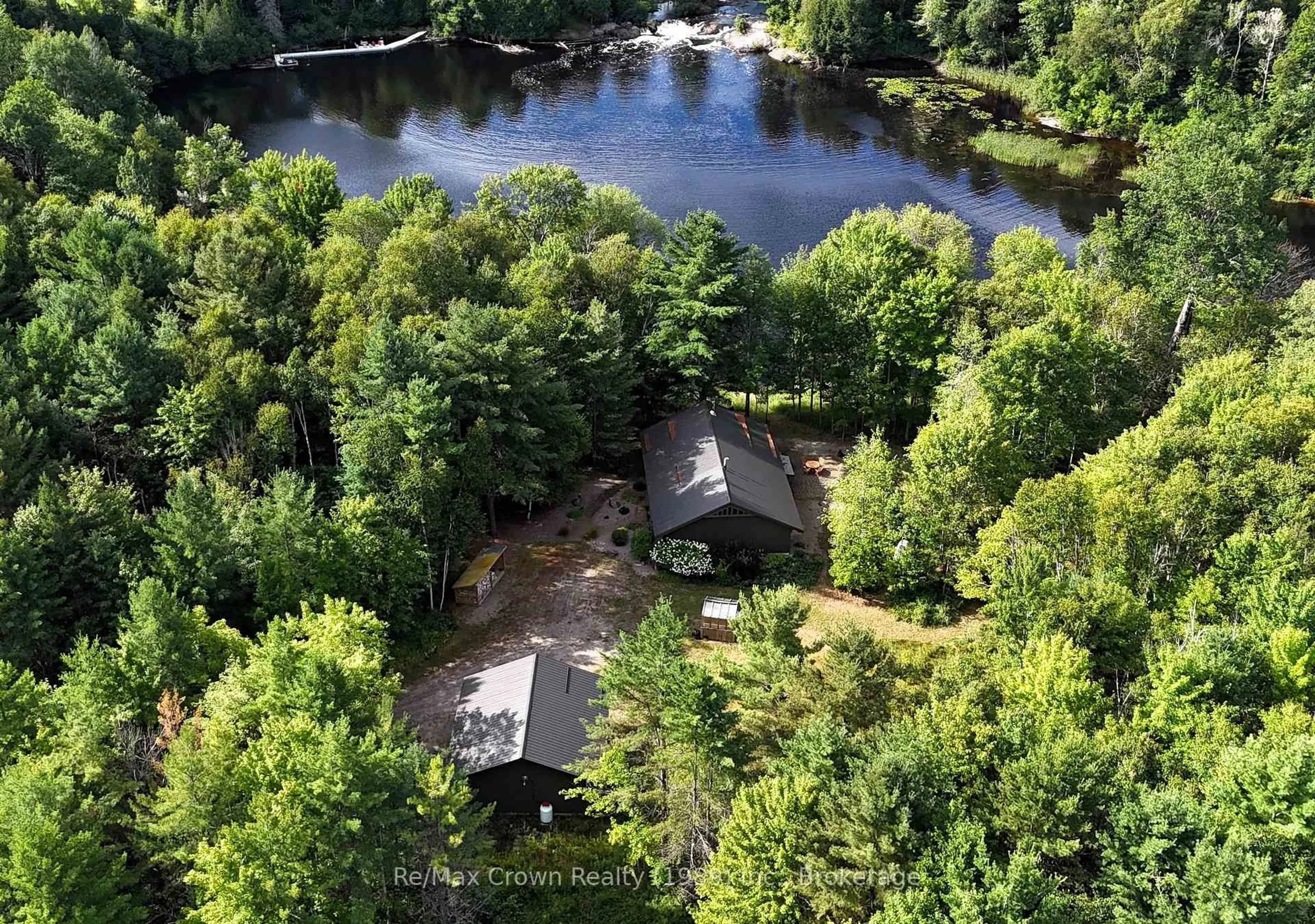 A pic from outside/outdoor area/front of a property/back of a property/a pic from drone, water/lake/river/ocean view for 121 Lake Nipissing Rd, Nipissing Ontario P0H 1W0