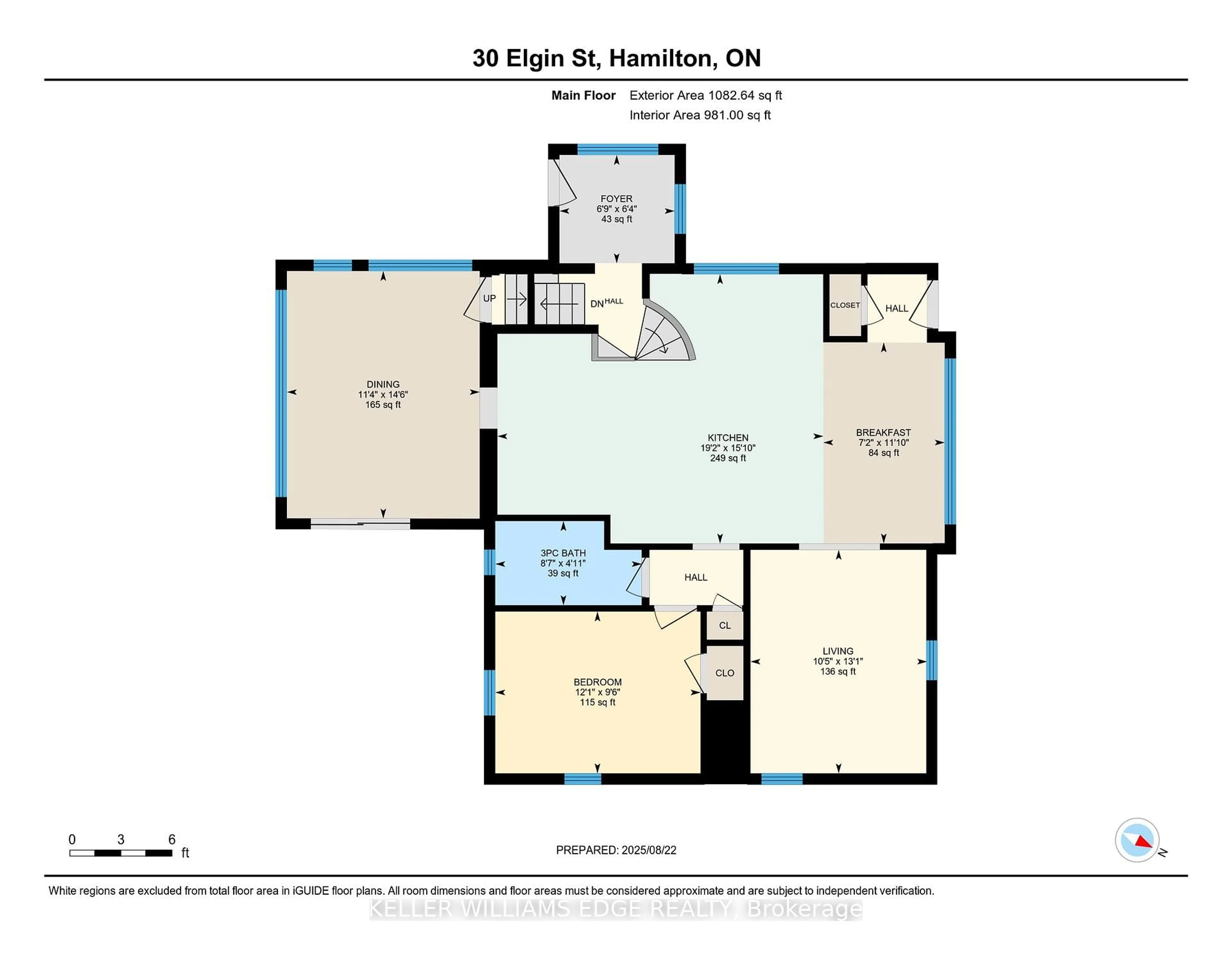 Floor plan for 30 Elgin St, Hamilton Ontario L0R 2H0
