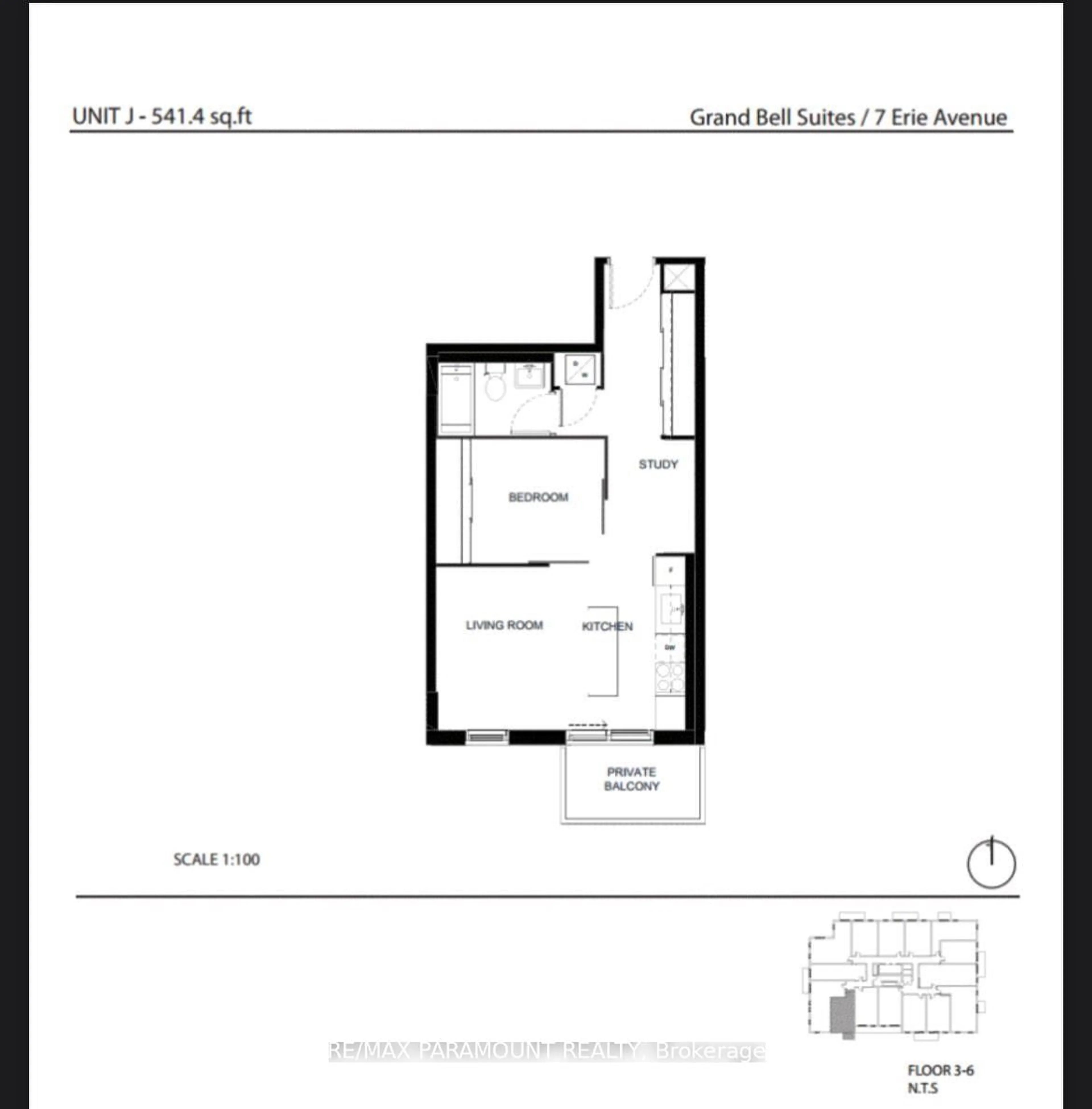 Floor plan for 7 Erie Ave #608, Brantford Ontario N3S 0K5