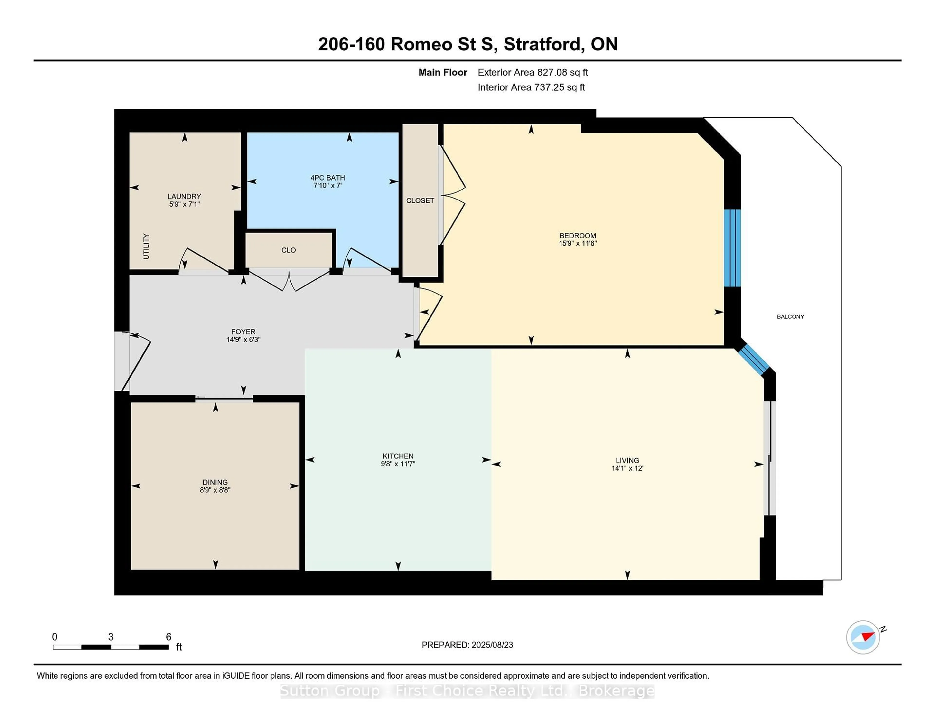 Floor plan for 160 Romeo St #206, Stratford Ontario N5A 4S9