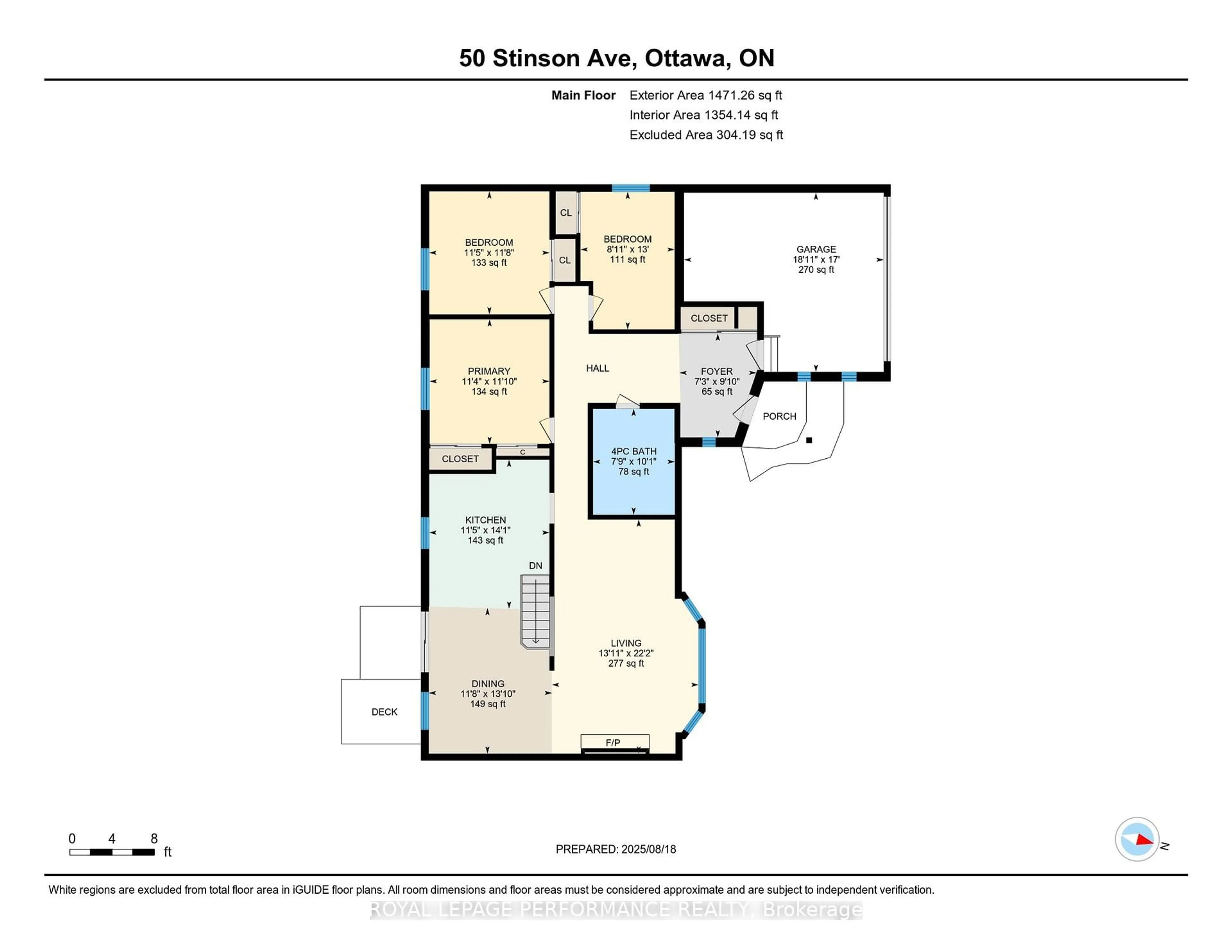 Floor plan for 50 Stinson Ave, Ottawa Ontario K2H 6N4