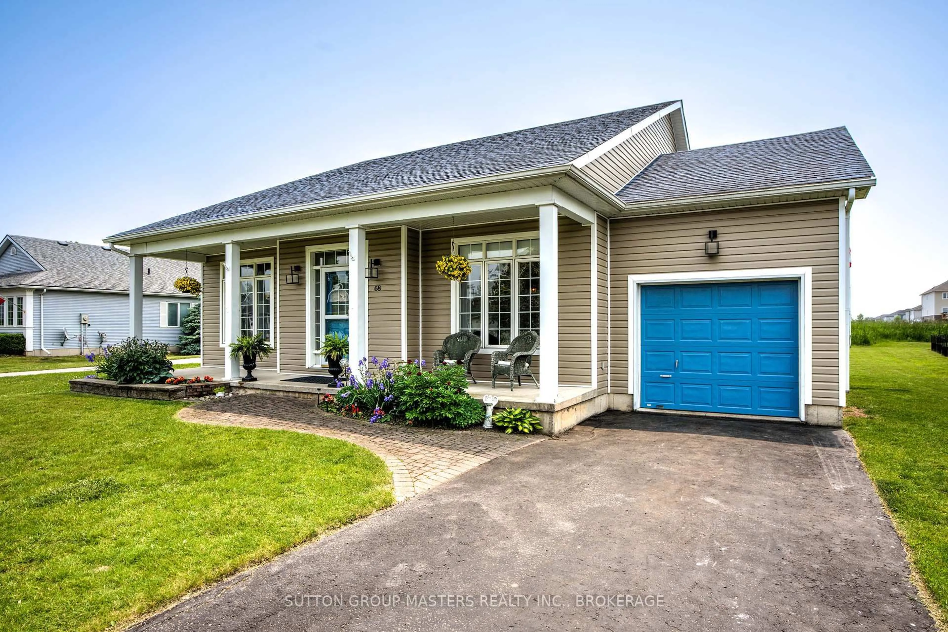 Home with vinyl exterior material, street for 68 Abbey Dawn Dr, Bath Ontario K0H 1G0