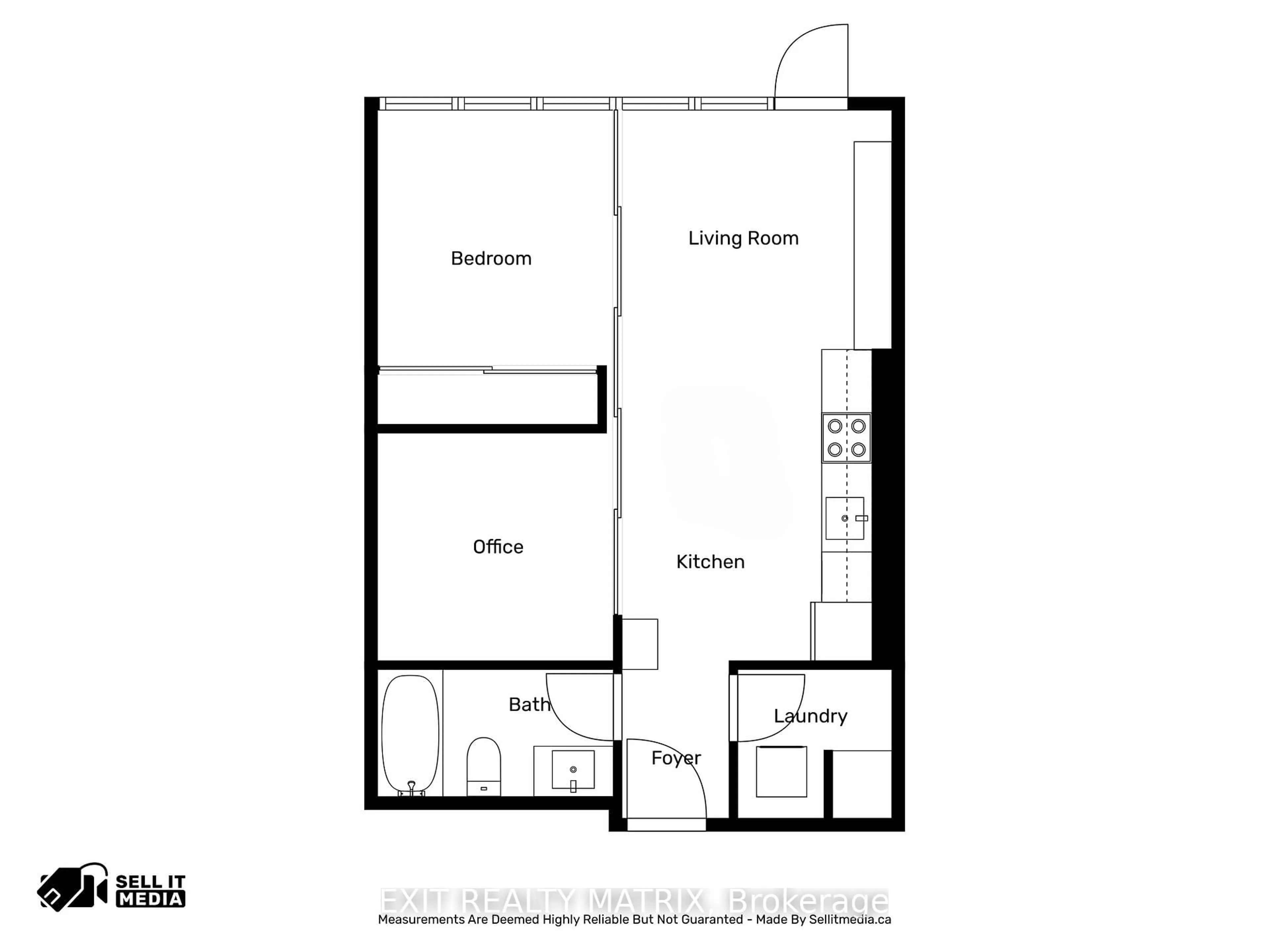 Floor plan for 340 Mcleod St #749, Ottawa Ontario K2P 1A4