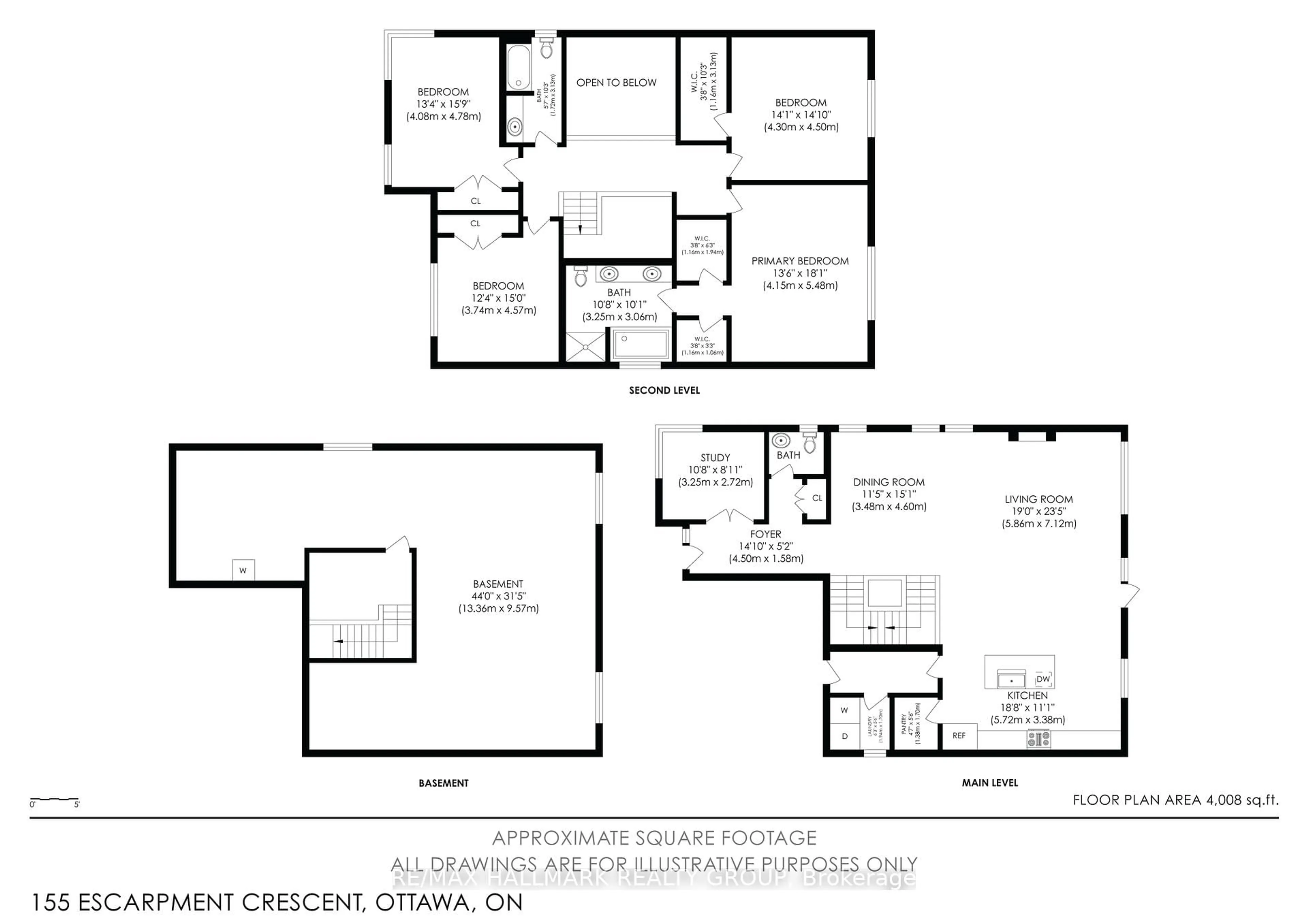 Floor plan for 155 Escarpment Cres, Ottawa Ontario K2T 0L9