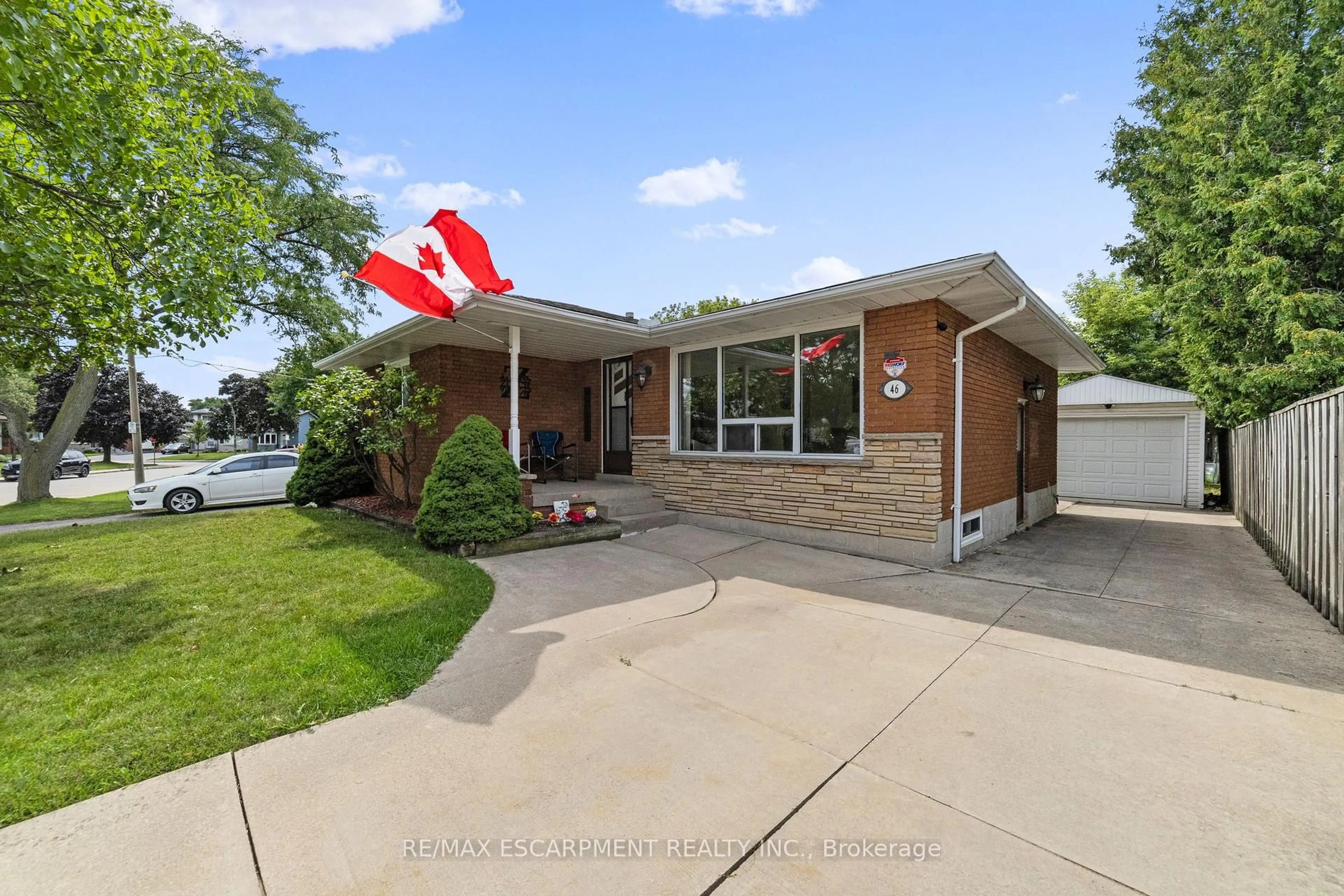 Home with brick exterior material, street for 46 BLUEBIRD Ave, Hamilton Ontario L9A 3W5