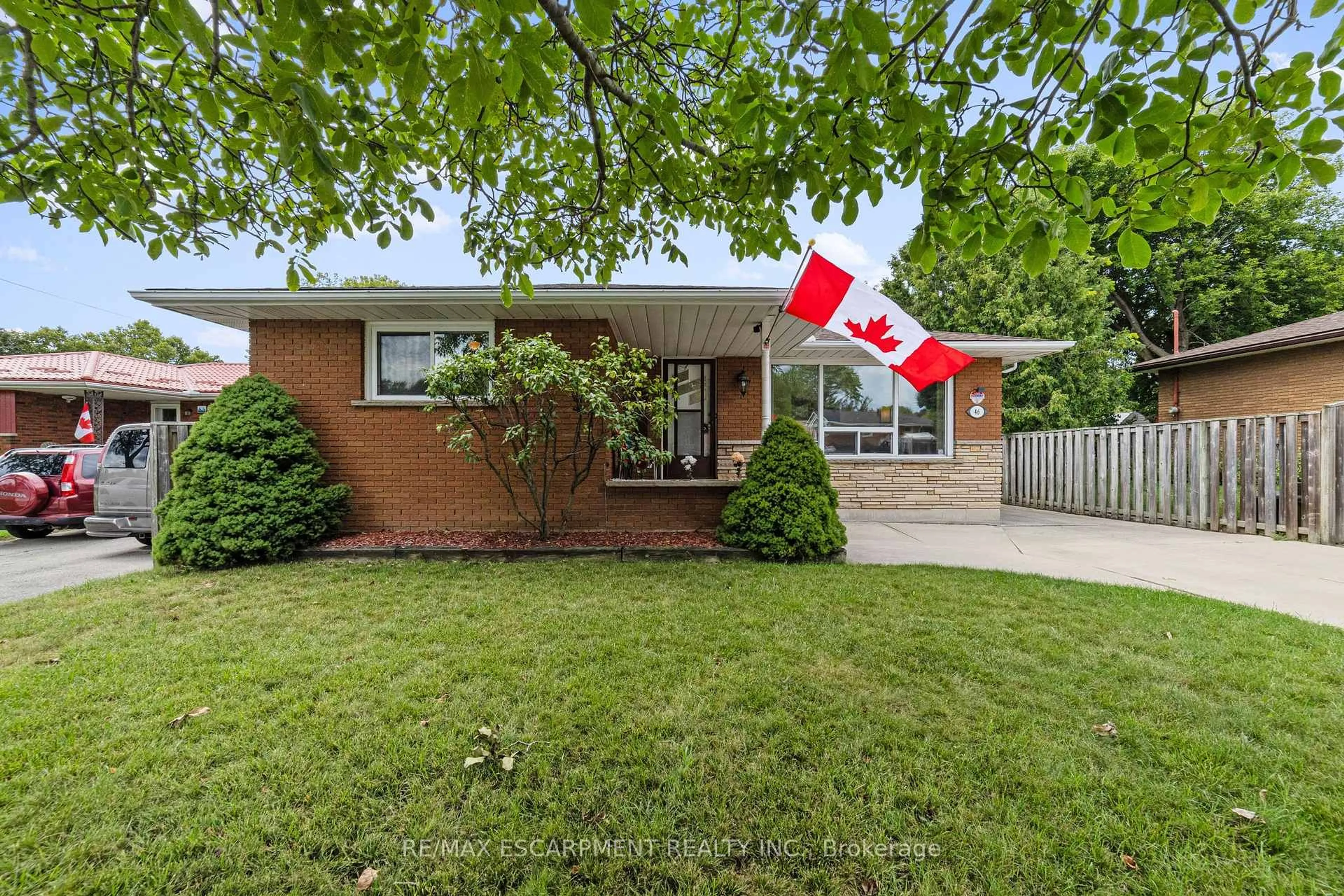 Home with brick exterior material, street for 46 BLUEBIRD Ave, Hamilton Ontario L9A 3W5