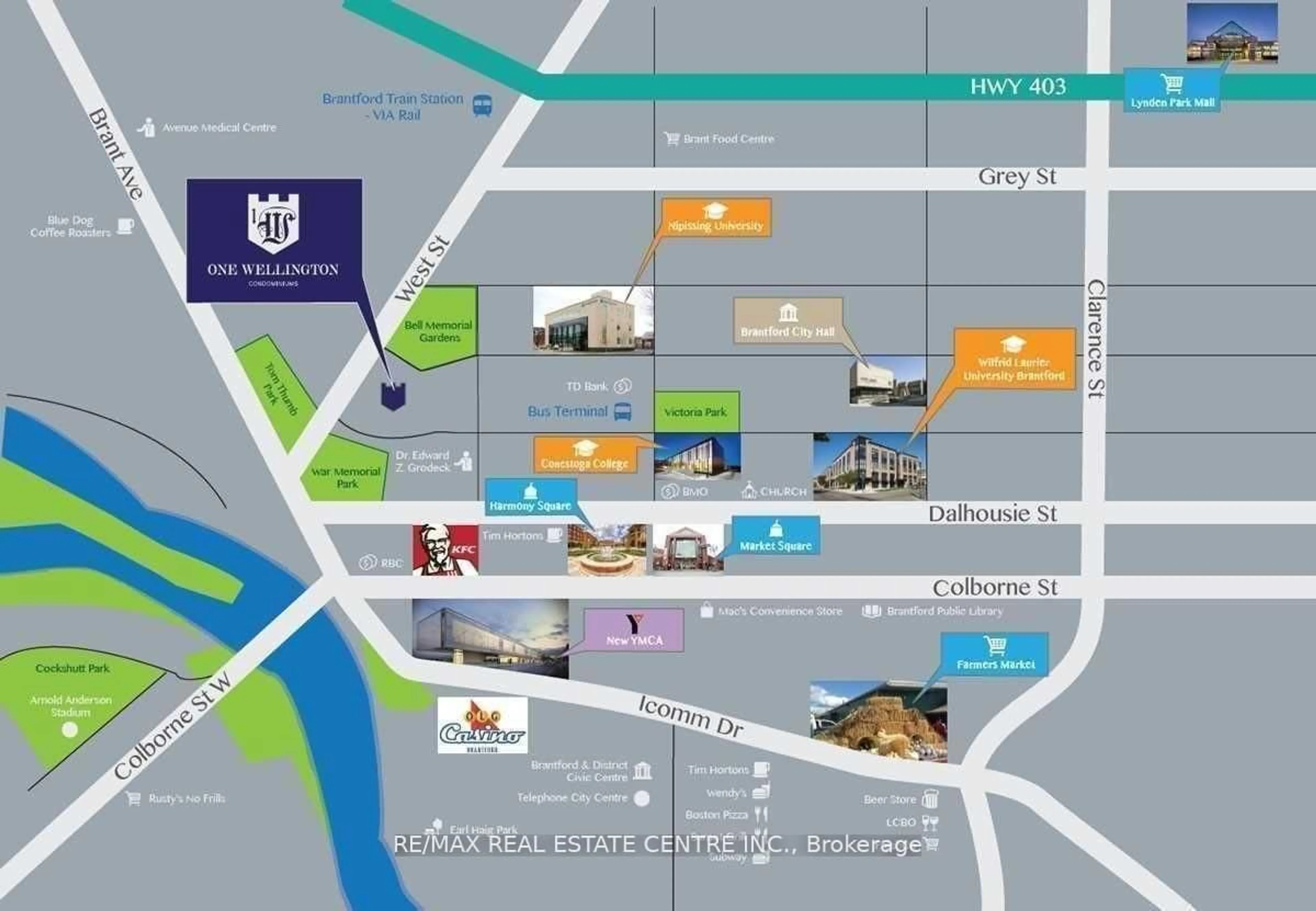 Picture of a map for 1 Wellington St #207, Brantford Ontario N3T 2L3