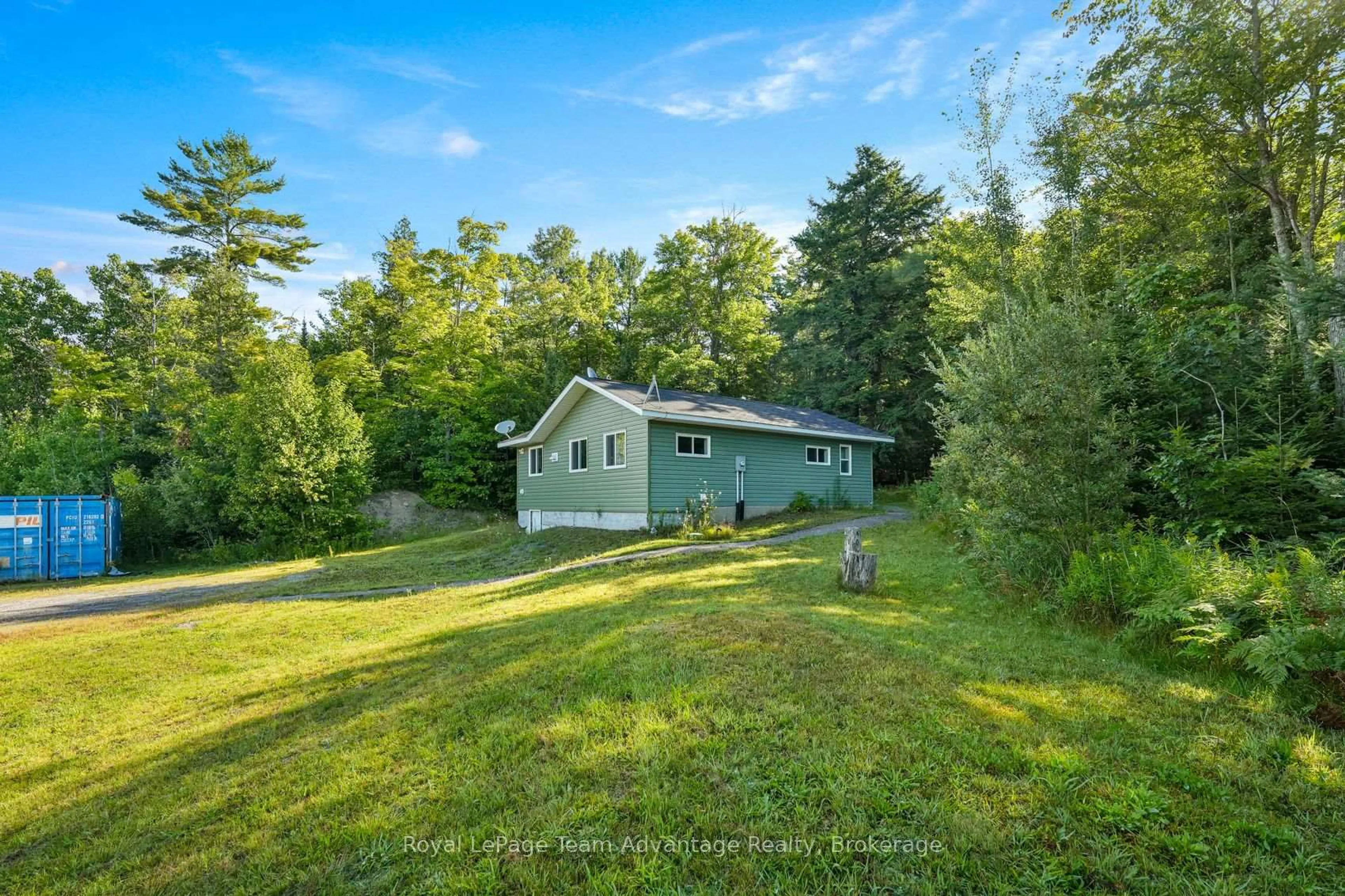A pic from outside/outdoor area/front of a property/back of a property/a pic from drone, water/lake/river/ocean view for 1413 124 Highway, Whitestone Ontario P0A 1G0