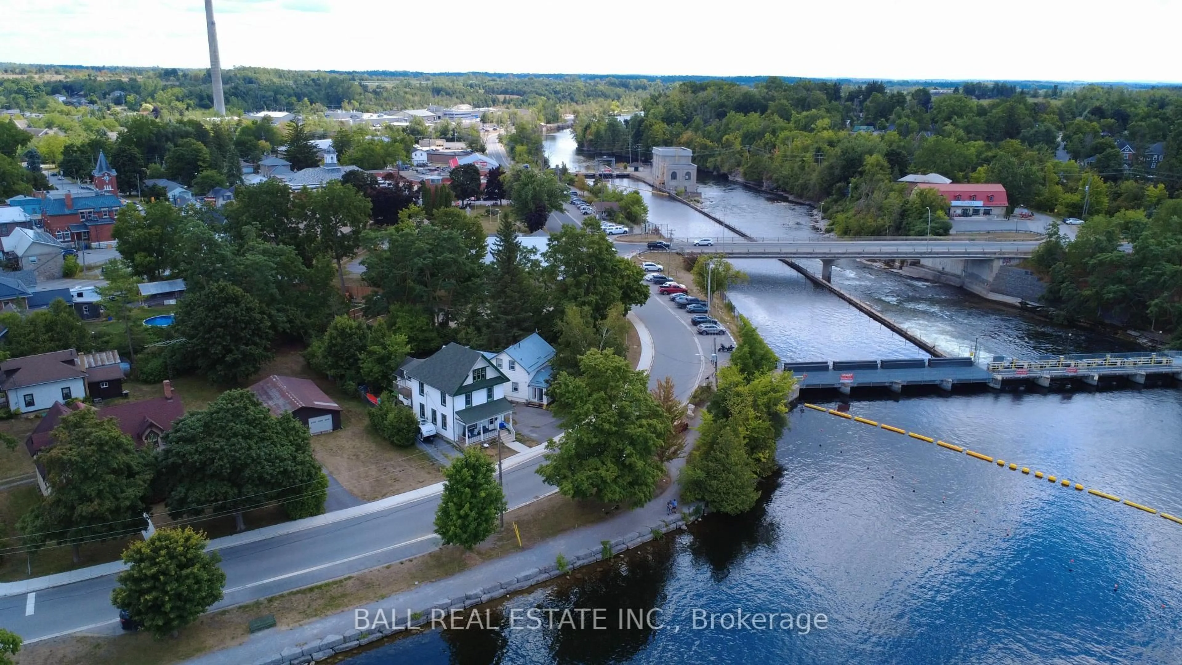 A pic from outside/outdoor area/front of a property/back of a property/a pic from drone, water/lake/river/ocean view for 134 Water St, Selwyn Ontario K0L 2H0