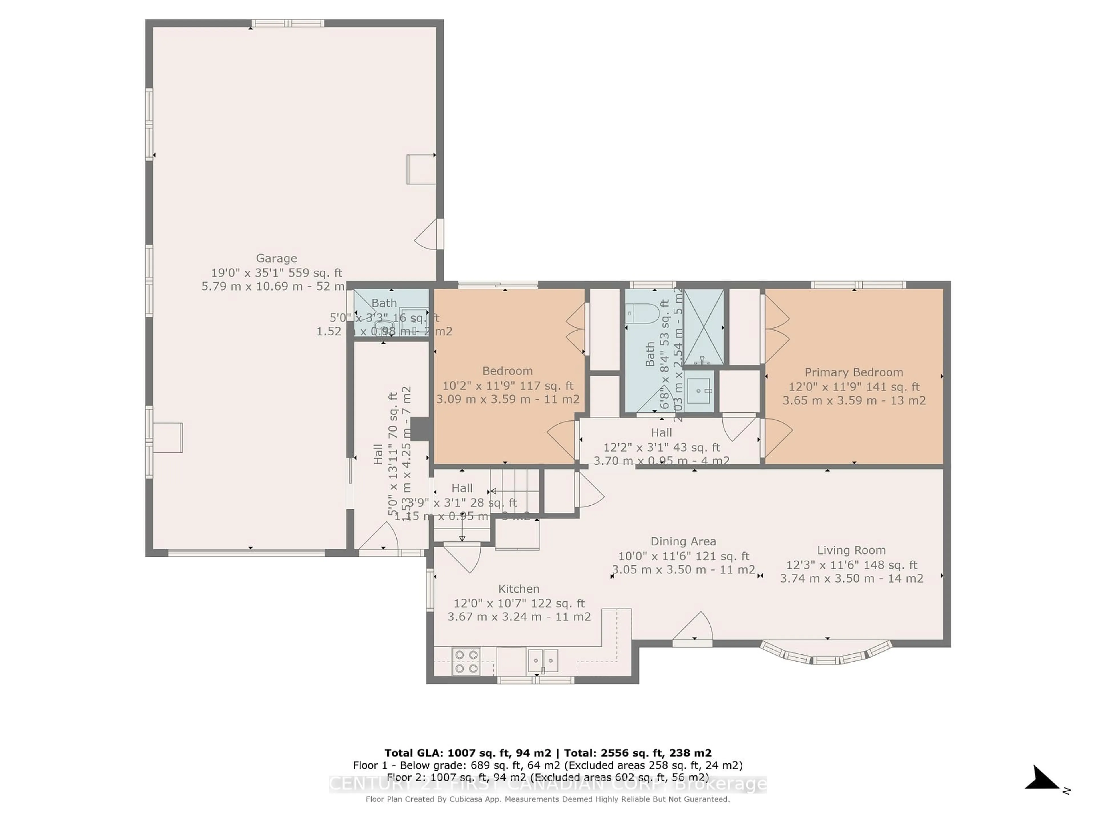 Floor plan for 134 Lorne St, Central Elgin Ontario N0L 1B0