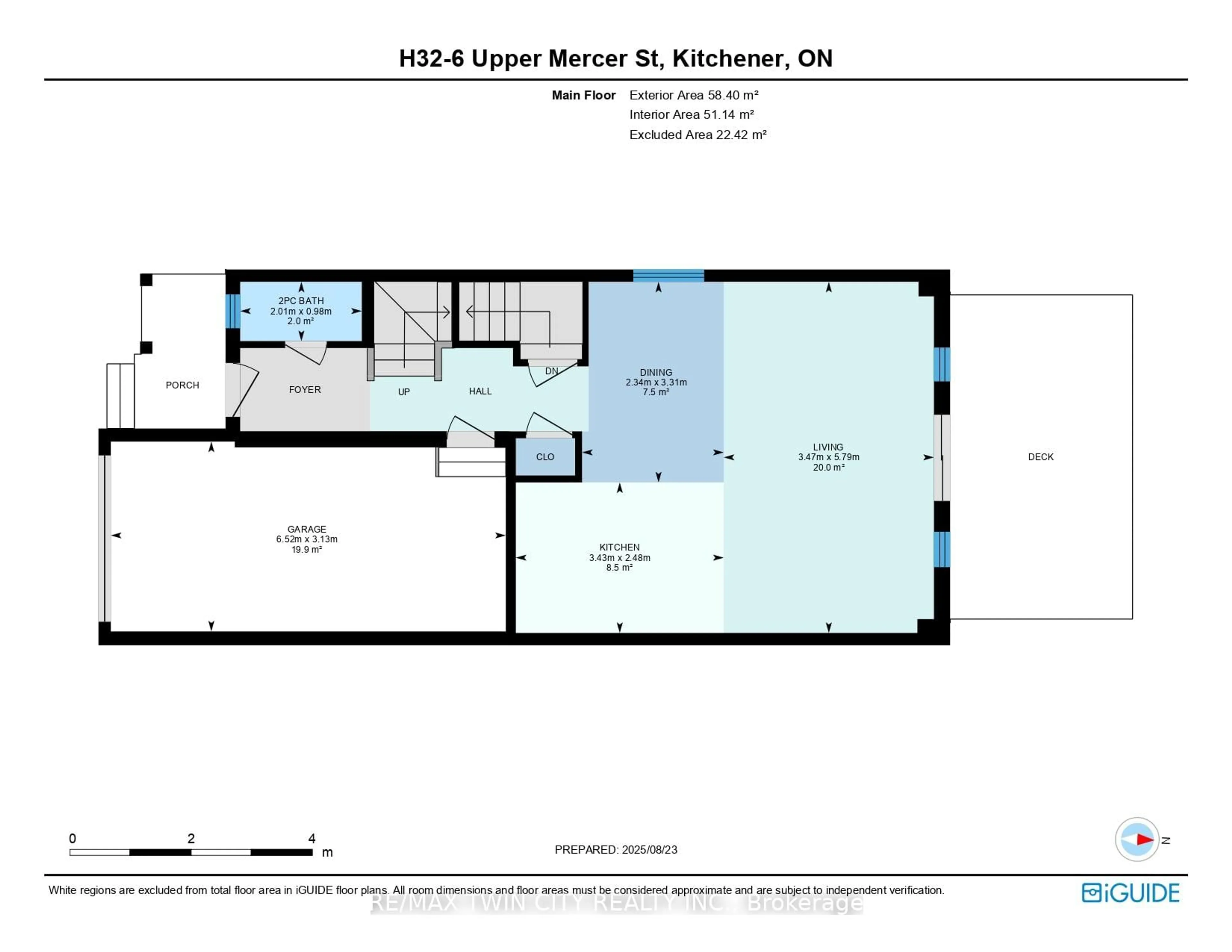 Floor plan for 6 Upper Mercer St #H32, Kitchener Ontario N2A 0E4