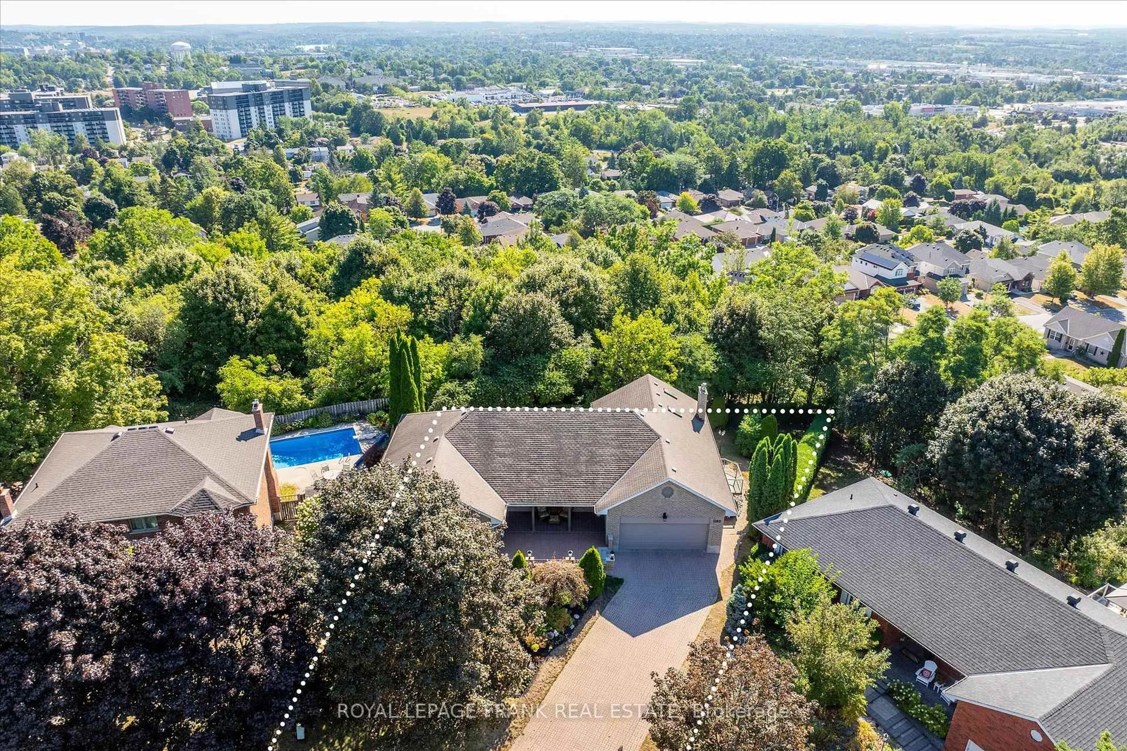 A pic from outside/outdoor area/front of a property/back of a property/a pic from drone, water/lake/river/ocean view for 1162 Summit Dr, Peterborough West Ontario K9J 8A7