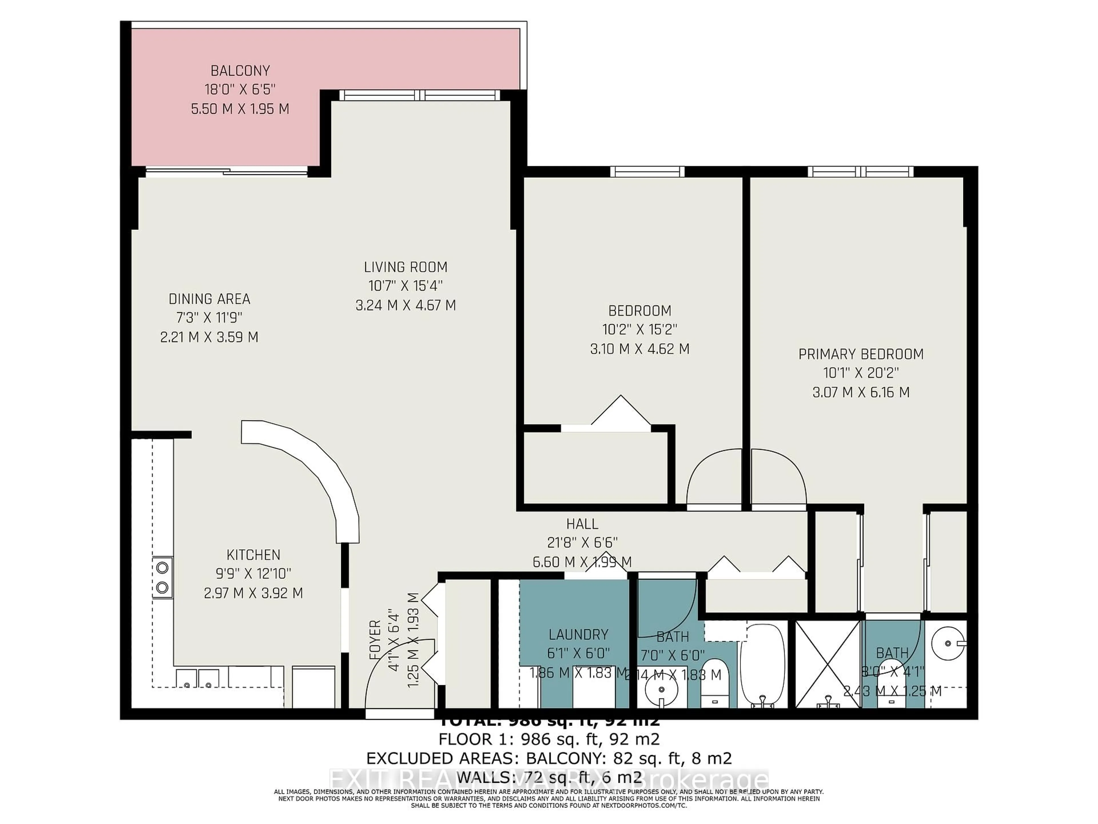 Floor plan for 200 Lafontaine Ave #1105, Ottawa Ontario K1L 8K8