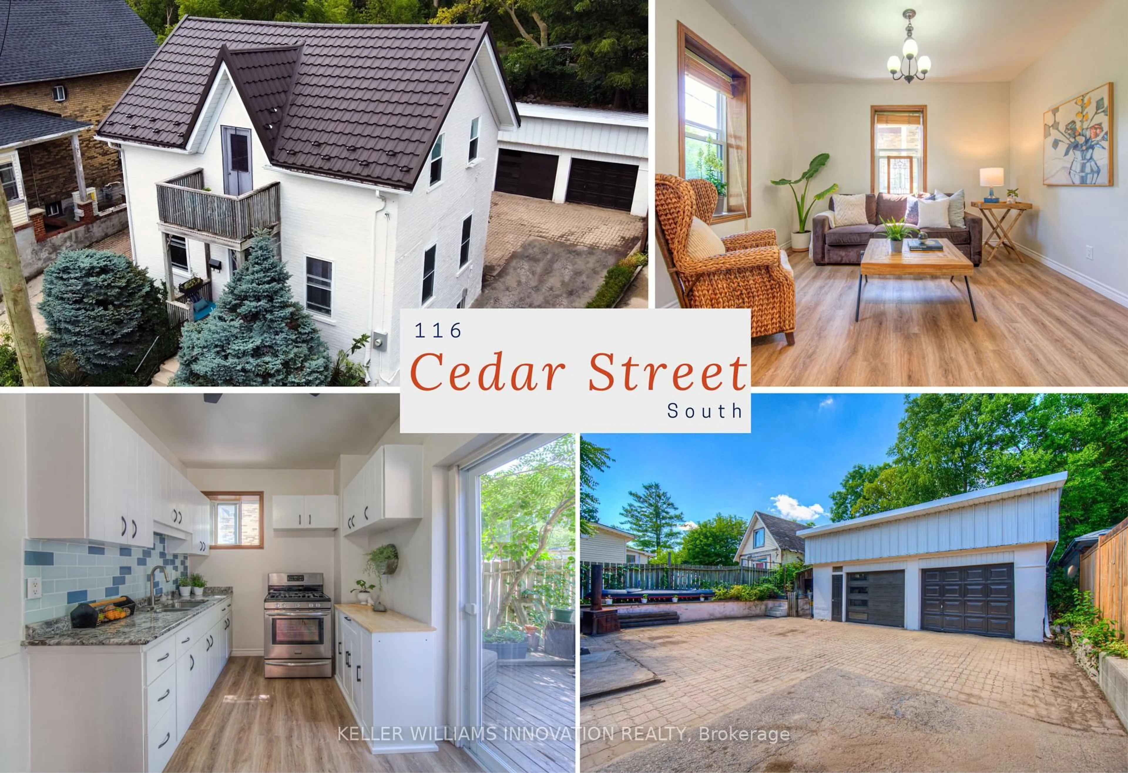 A pic from outside/outdoor area/front of a property/back of a property/a pic from drone, street for 116 Cedar St, Kitchener Ontario N2G 3L9