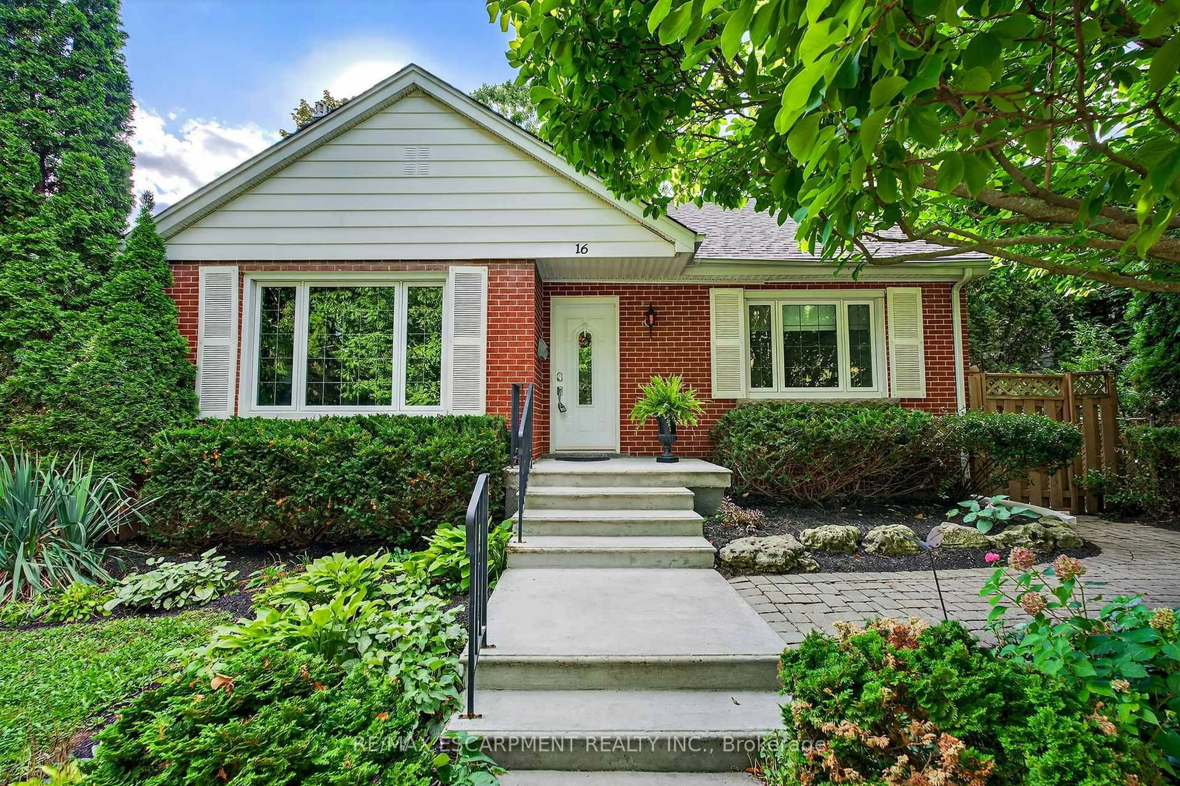 Home with brick exterior material, street for 16 Parkview Row, Hamilton Ontario L9H 2R9